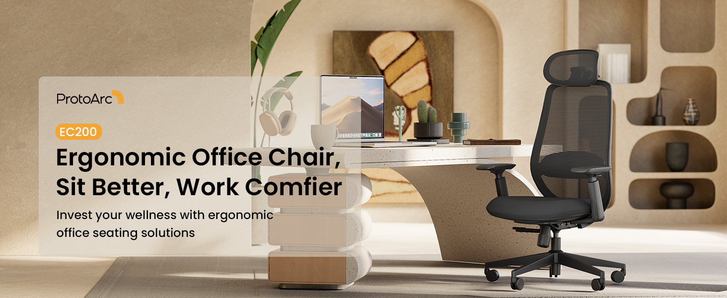 PROTOARC Flexer Pro Ergonomische bureaustoel Zwart