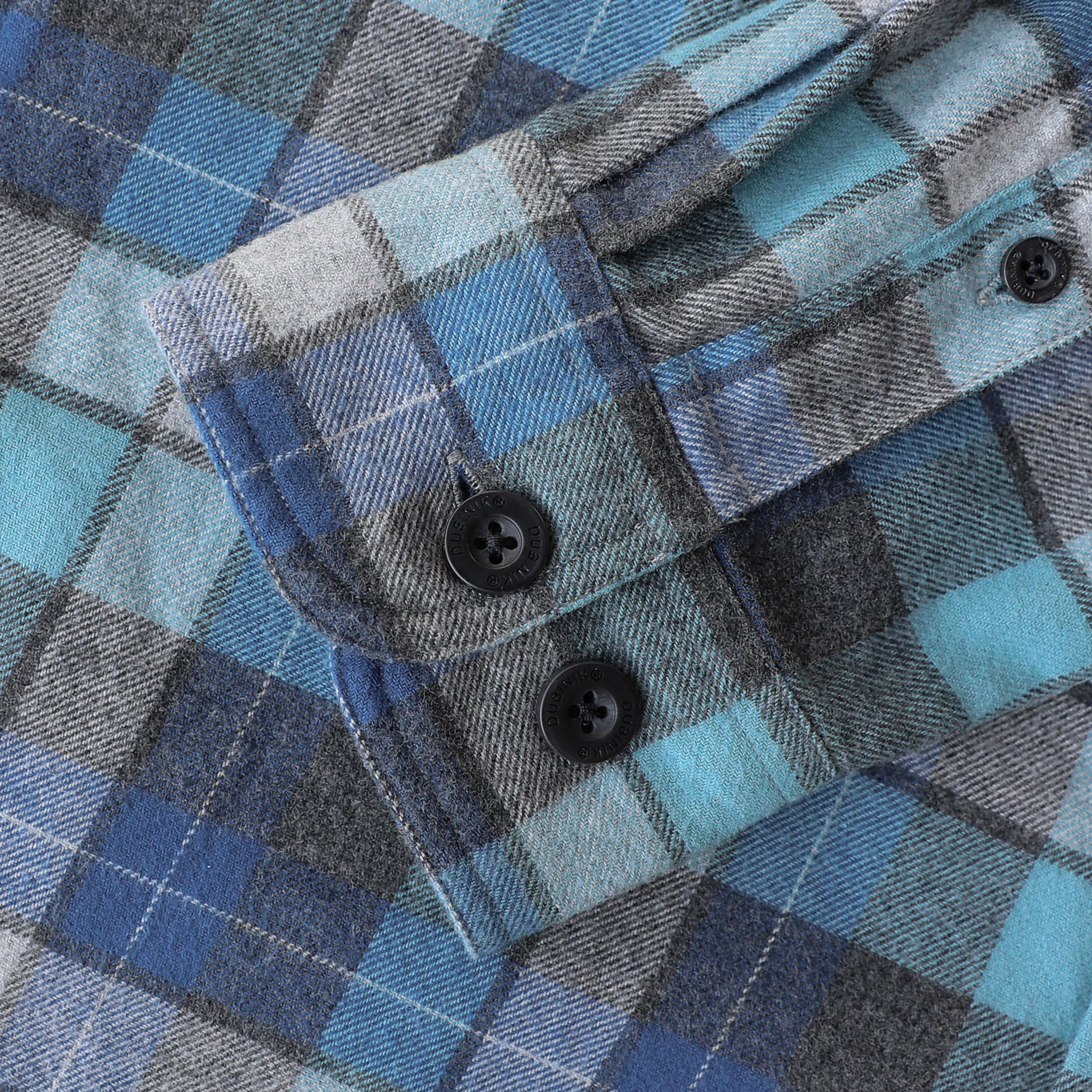 Dubinik®Koszula flanelowa Męska Koszula Z Długim Rękawem Nieformalny Zima Casual Termica Koszula Plaid Męska
