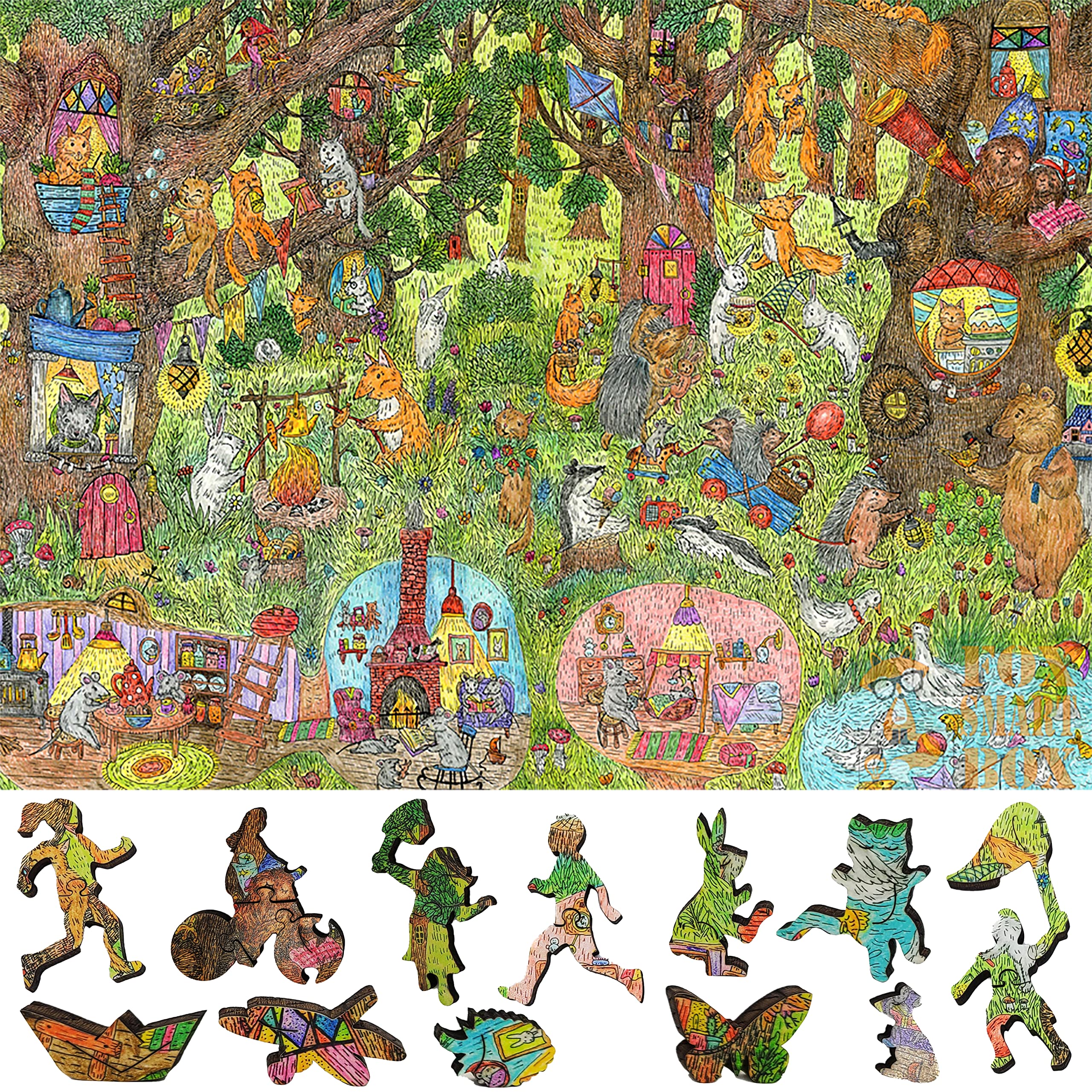 Amazon.com: Wooden Puzzle for Adults with Uniquely Shaped