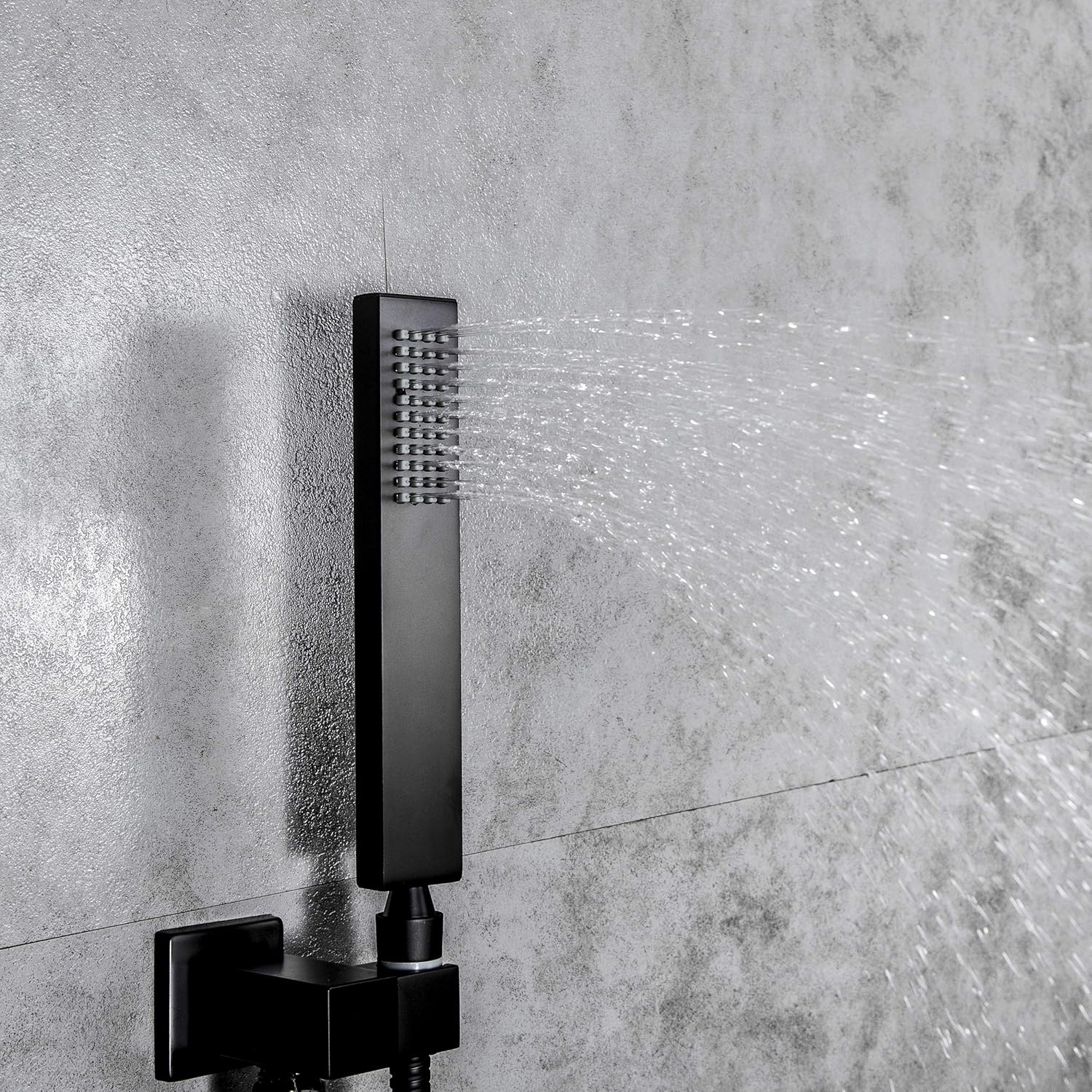 Faucet Talise SS312A-BLK Wall Mounted 3-Setting Shower Faucet System w/ 304T Stainless Steel Shower Head, Faceplate & Tub Spout in Matt Black Finish