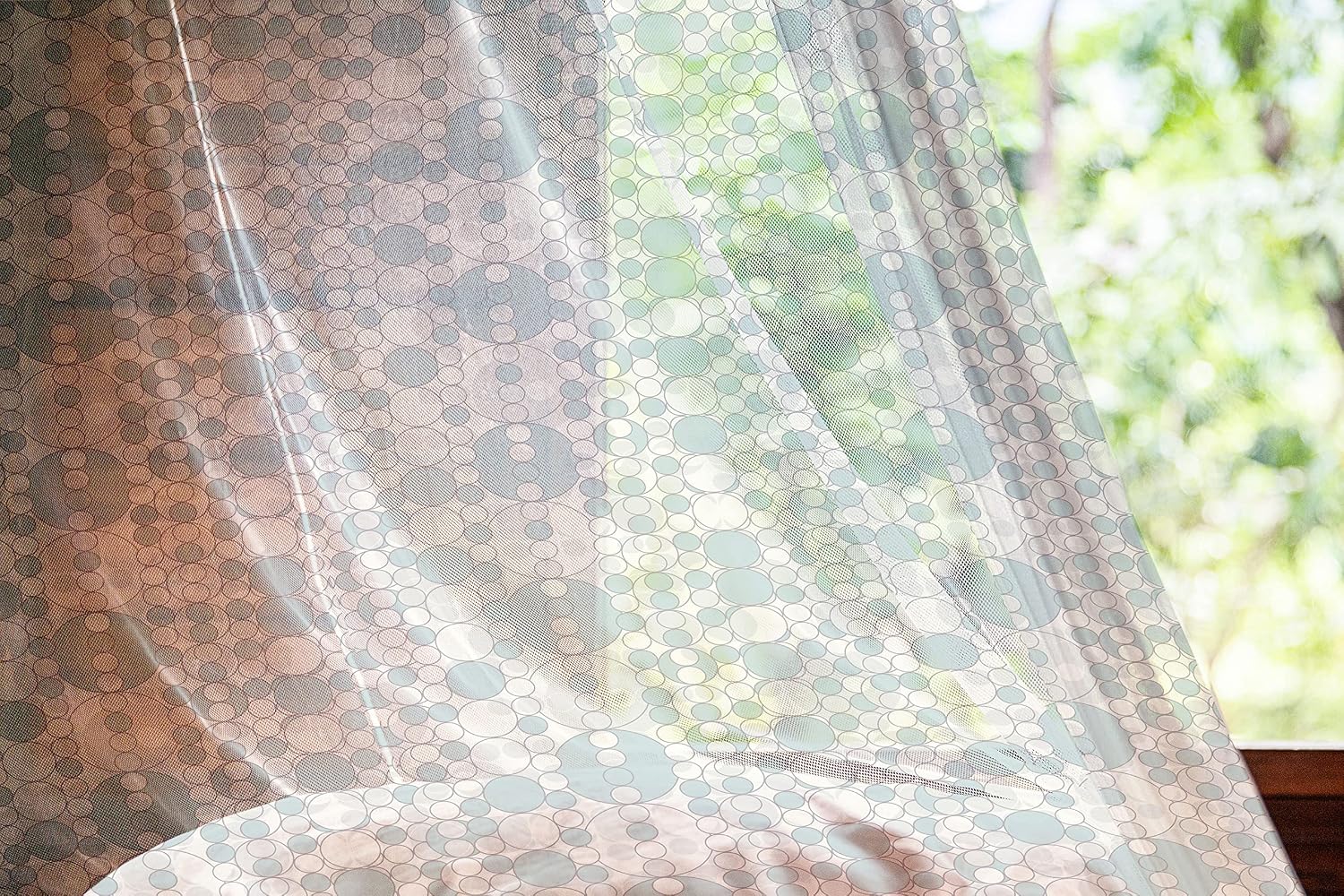 Lunarable Love Tulle Curtains with Rod Pocket, Love Valentine's Day Patchwork Warm Colors Polkadots Striped Background, Sheer Drape for Wedding Party 2 Panels, 108" x 84", Scarlet White