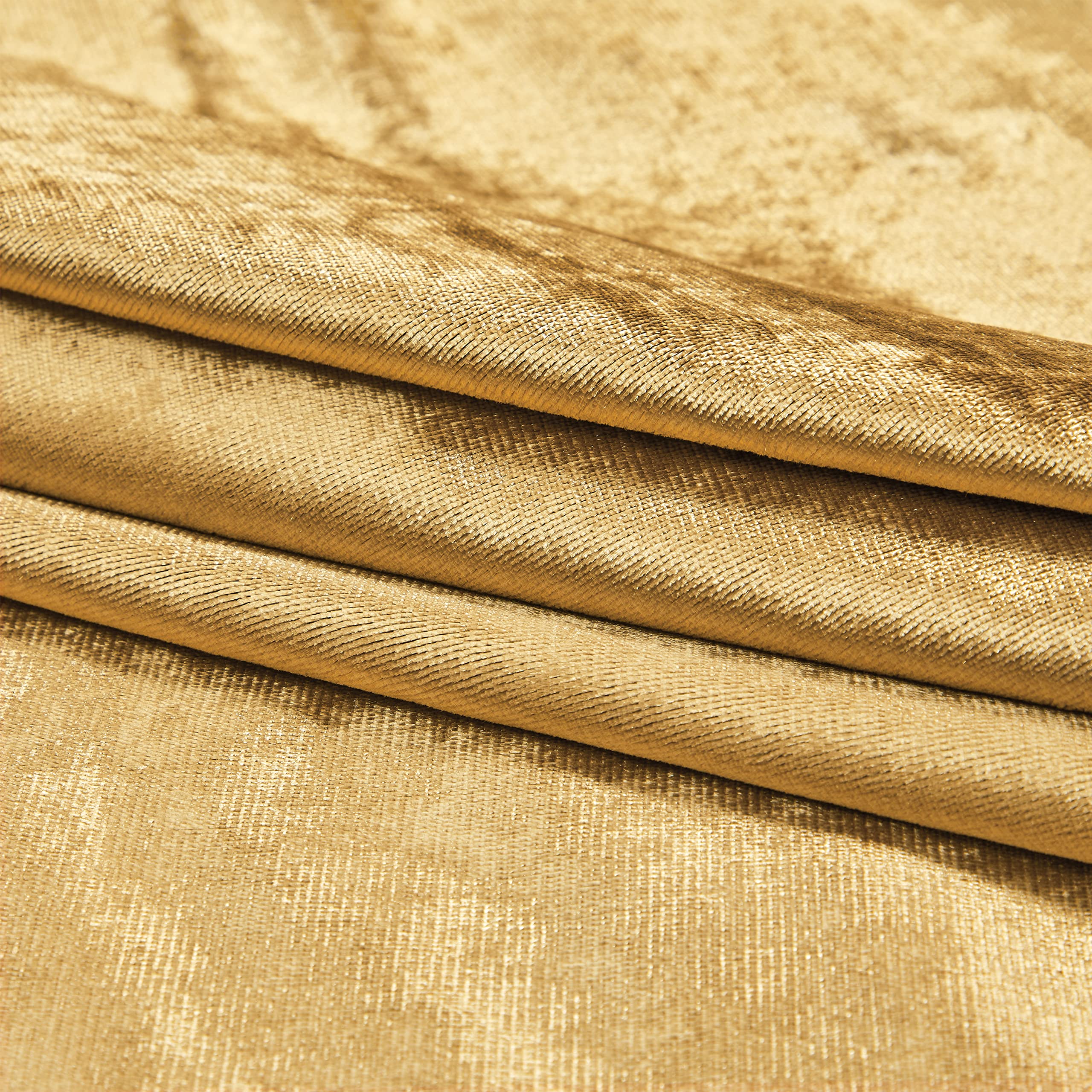 GIGIZAZA Cortinas de Terciopelo Dorado 132 x 285 cm (Ancho X Largo), Cortina sombreada con Puntos de Vista en la Sala de Estar, Cortina sombreada con Aislamiento en el Dormitorio, Juego de 2 Piezas