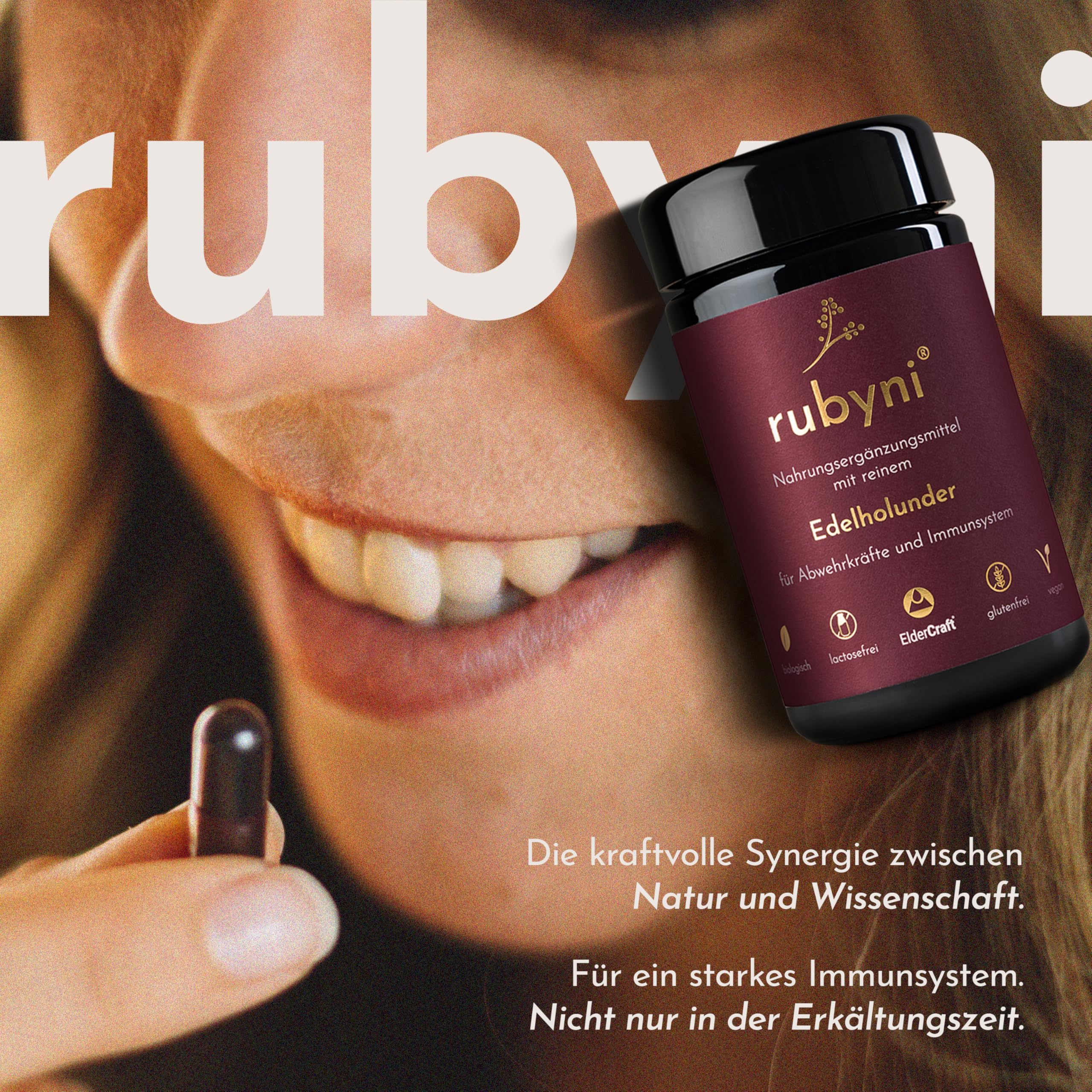 Edelholunder Kapseln - 90 Kapseln - 400mg Holunderbeeren Extrakt | Bio, Vegan & ohne Zusätze - 100% ElderCraft - Schwarzer Holunder - Mit 60mg Anthocyane - Gluten- & laktosefrei