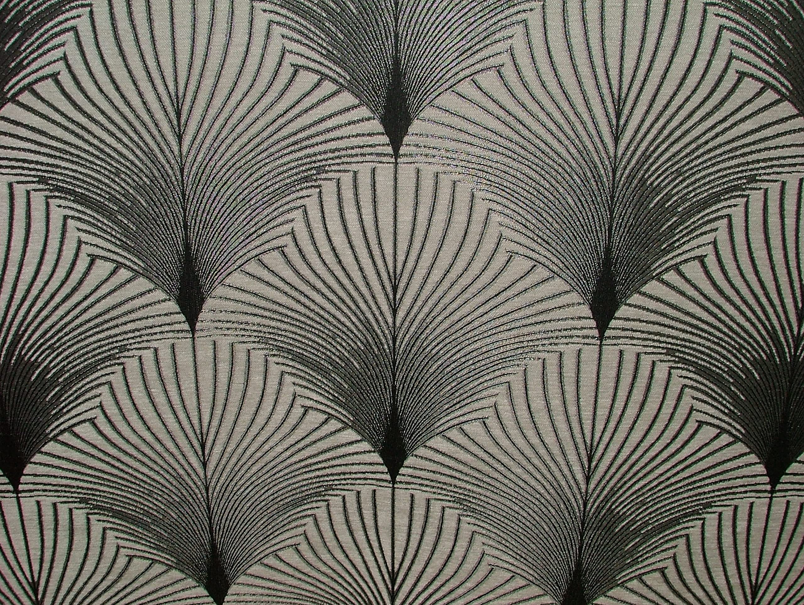 New York Art Deco Velvet Chenille Fibre Naturelle Curtain Upholstery Blind Fabric (Per Full Metre, Light Grey (Jersey))