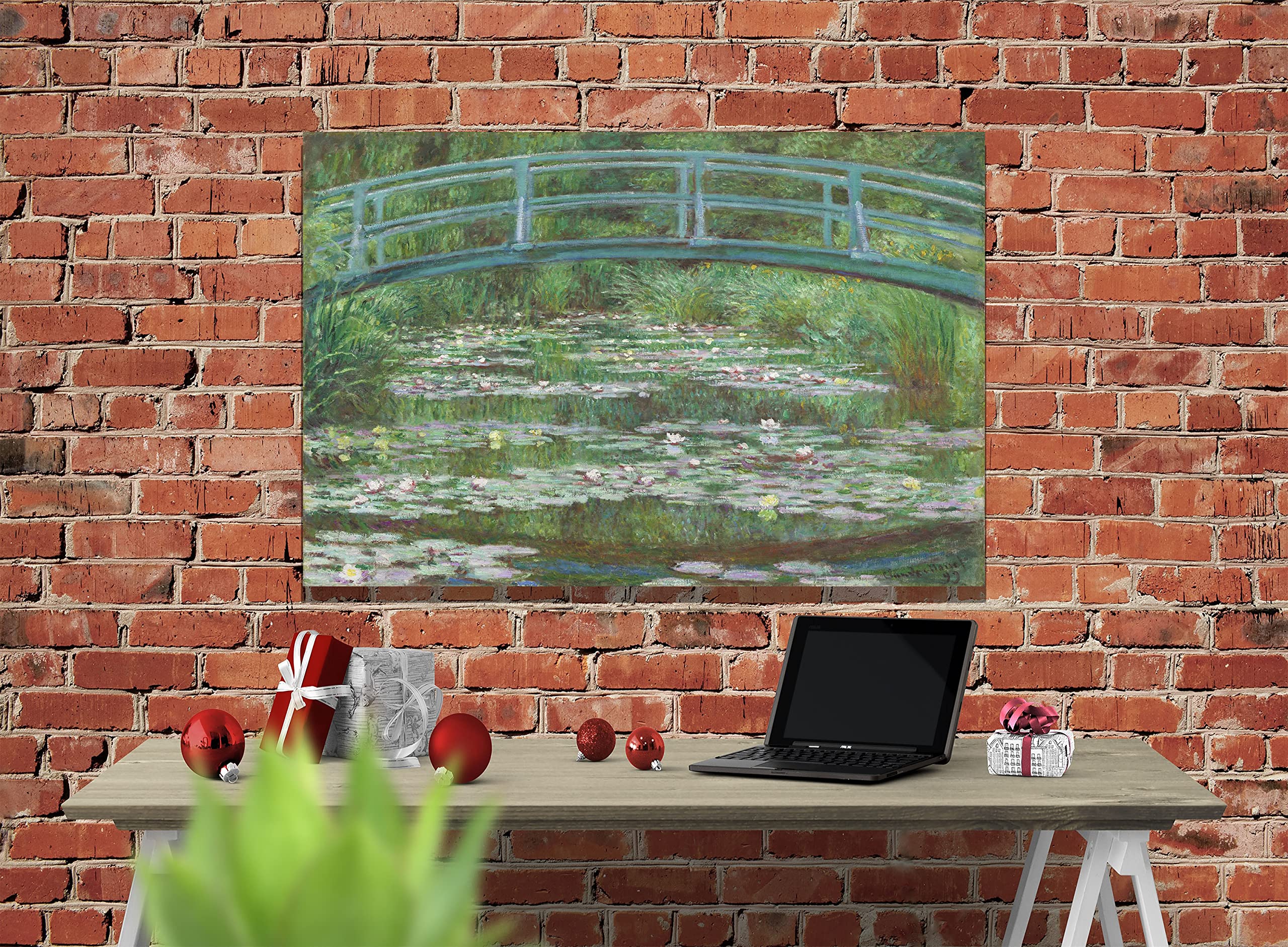 Stampa Su Tela Claude Monet – La Passerella Giapponese, Quadro Extra Large 101x76 Cm Per Soggiorno E Ufficio - 2