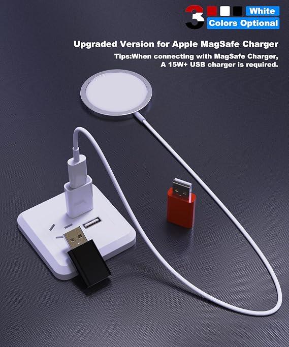 LMUBOY USB to USB C Adapter, USB-C Female to USB-A Male OTG Adapter Pack-2 | Compatible with Apple MagSafe/Watch/CarPlay/iPhone 12-17/iPad/iPod,Galaxy S20-S26,Pixel 4-10 and Other Phones/Tablets,5V/3A