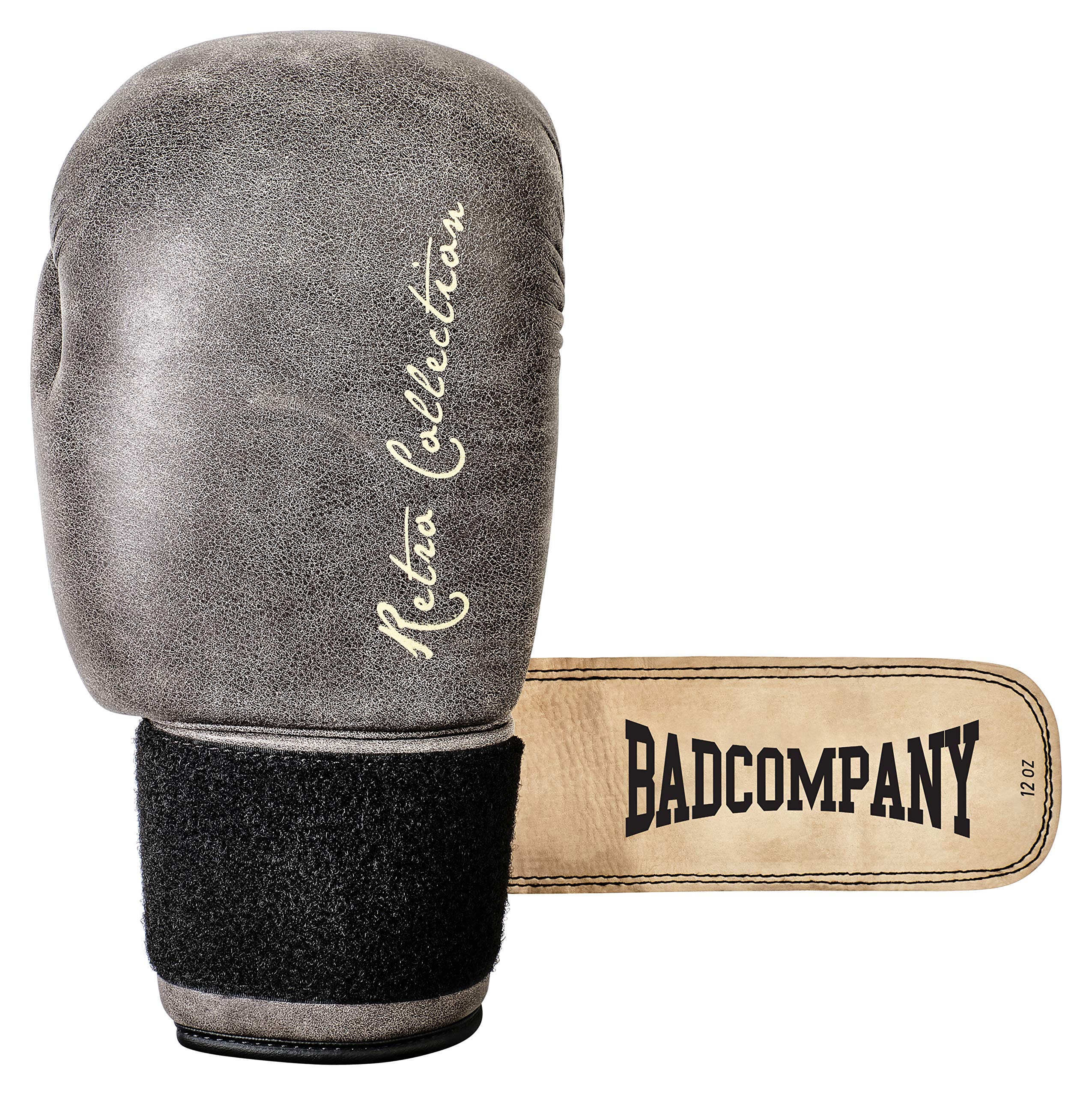 Bad Company Deluxe Rétro Cuir de Vachette Gants de Boxe Marron – Classique Gants de Boxe avec système d'aération (Airy Système de)