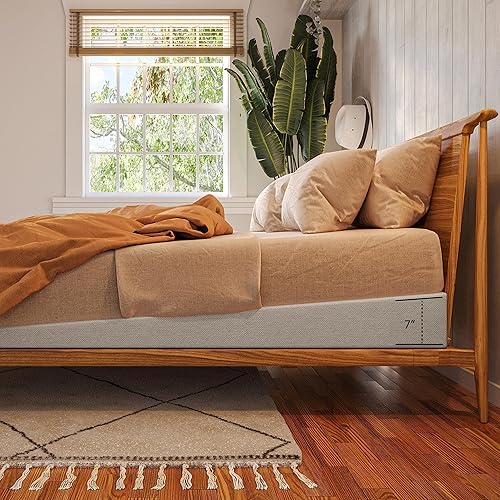 Miniatura 1 de Avana Elevador de colchón con fundas de polialgodón, elevación de espuma inclinada de 7 pulgadas, varios colores, tamaño King