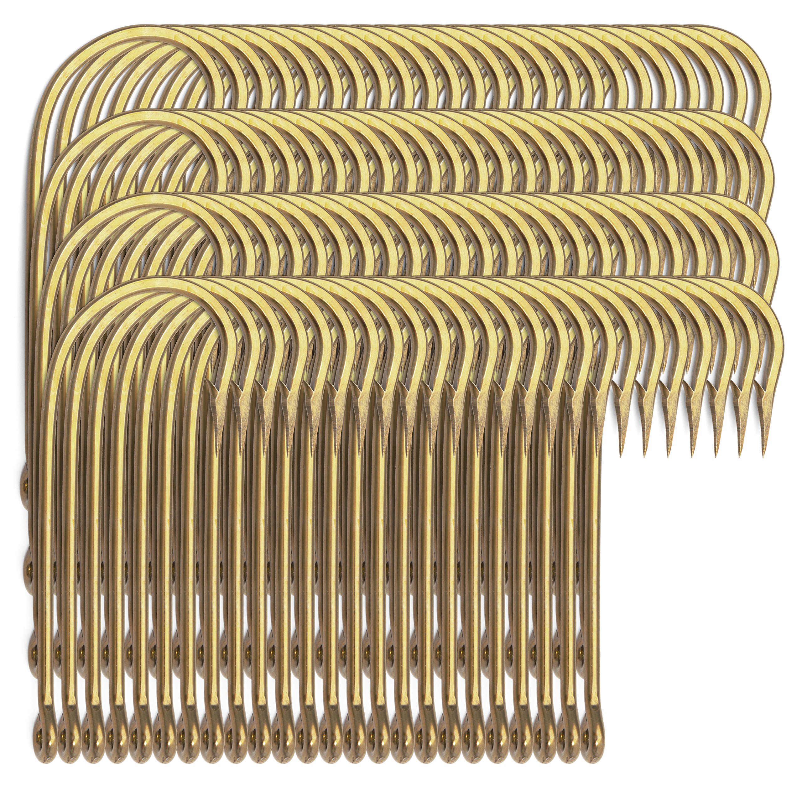 Mustad 3407DT O'Shaughnessy Forged Fishing Hooks - Duratin Finish, Size 2/0 (8-Pack) - View #2