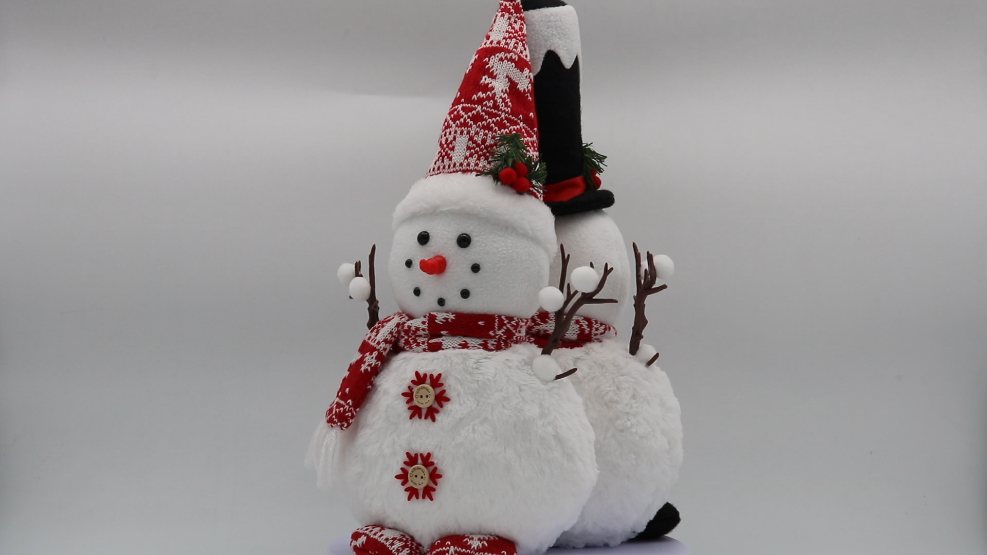 Cllayees Lot De 2 Décorations De Table En Peluche Bonhomme De Neige Pour La Maison, La Cuisine, Les Fêtes De Fin D'année, Les Fêtes