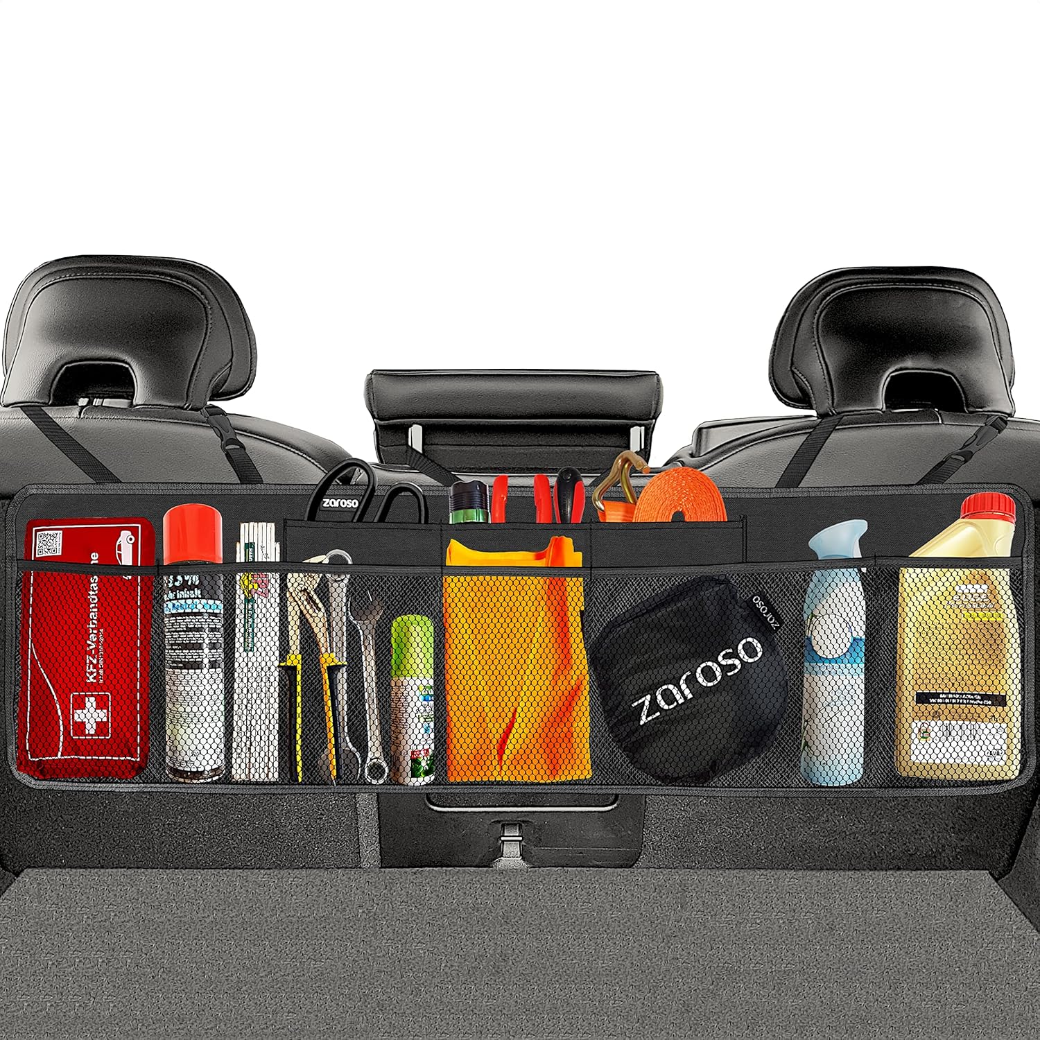 zaroso Kofferraum Organizer Auto Rücksitzwand mit Klett- Auto Zubehör ...