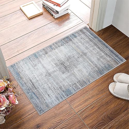 Miniatura 4 de Adiva Rugs Alfombra lavable a máquina con parte trasera antideslizante para sala de estar, dormitorio, cuarto de baño, cocina, impresión vintage