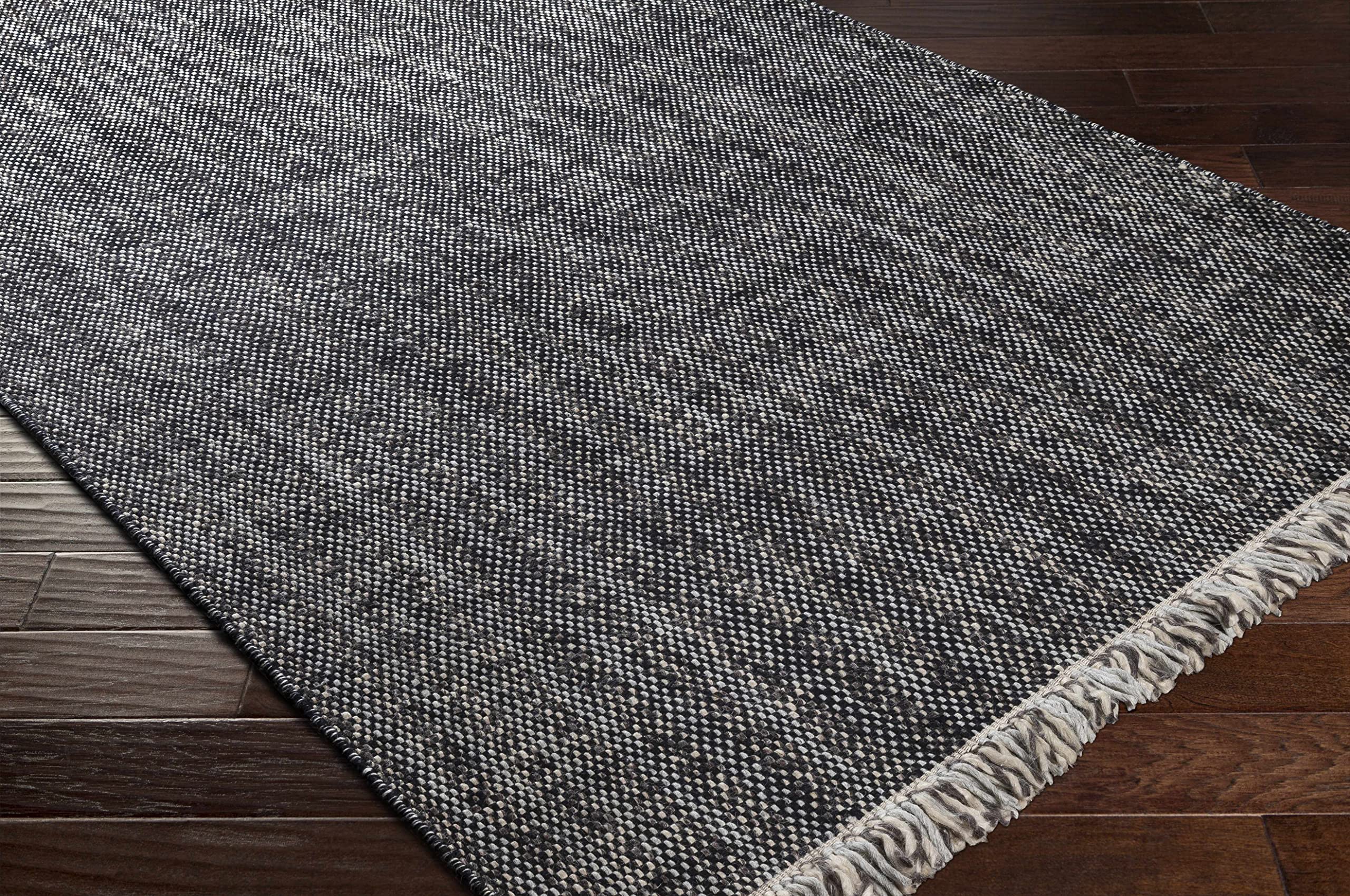 HauteloomKenora Wool Hallway, Kitchen Runner Rug - Black, Gray, Beige - 2'6" x 8'