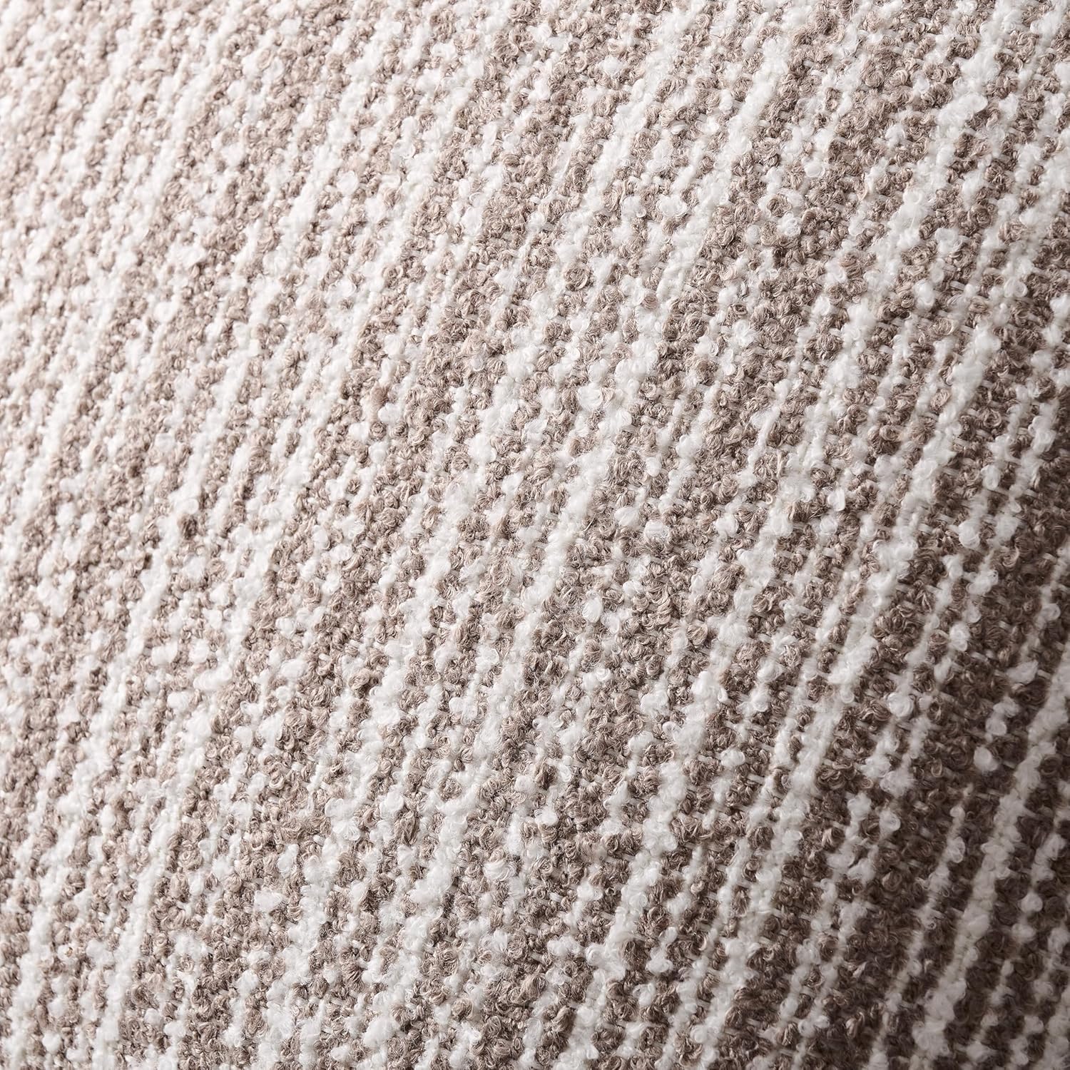 Throw Pillow Covers Set of 2 22x22 Inch Textured Boucle Pillow Covers, Soft Stripe Chenille Decorative Camel Covers for Couch Sofa Bed Living Room, Neutral Farmhouse Tan Covers
