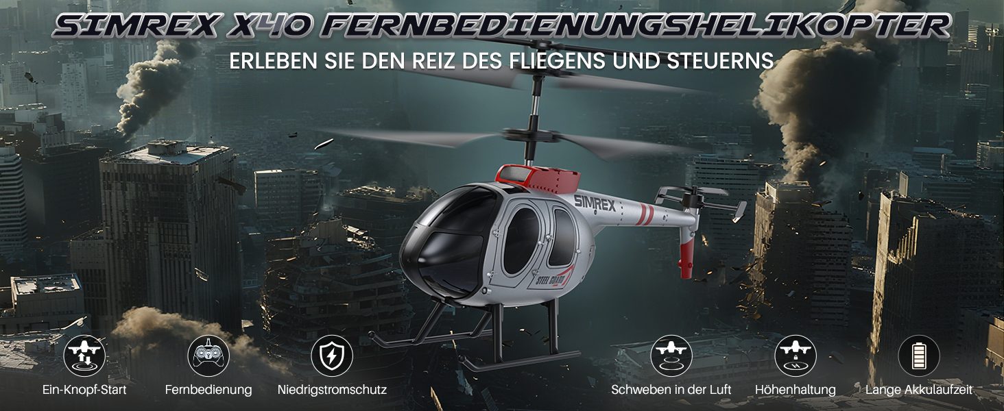 Amazon.com: SIMREX RC Helicopter Toy for Kids & Beginners