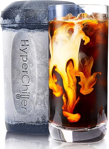 HyperChiller HC2CB - Enfriador patentado para café y bebidas heladas, nuevo, mejorado, más fuerte y más duradero. Listo en un minuto, reutilizable