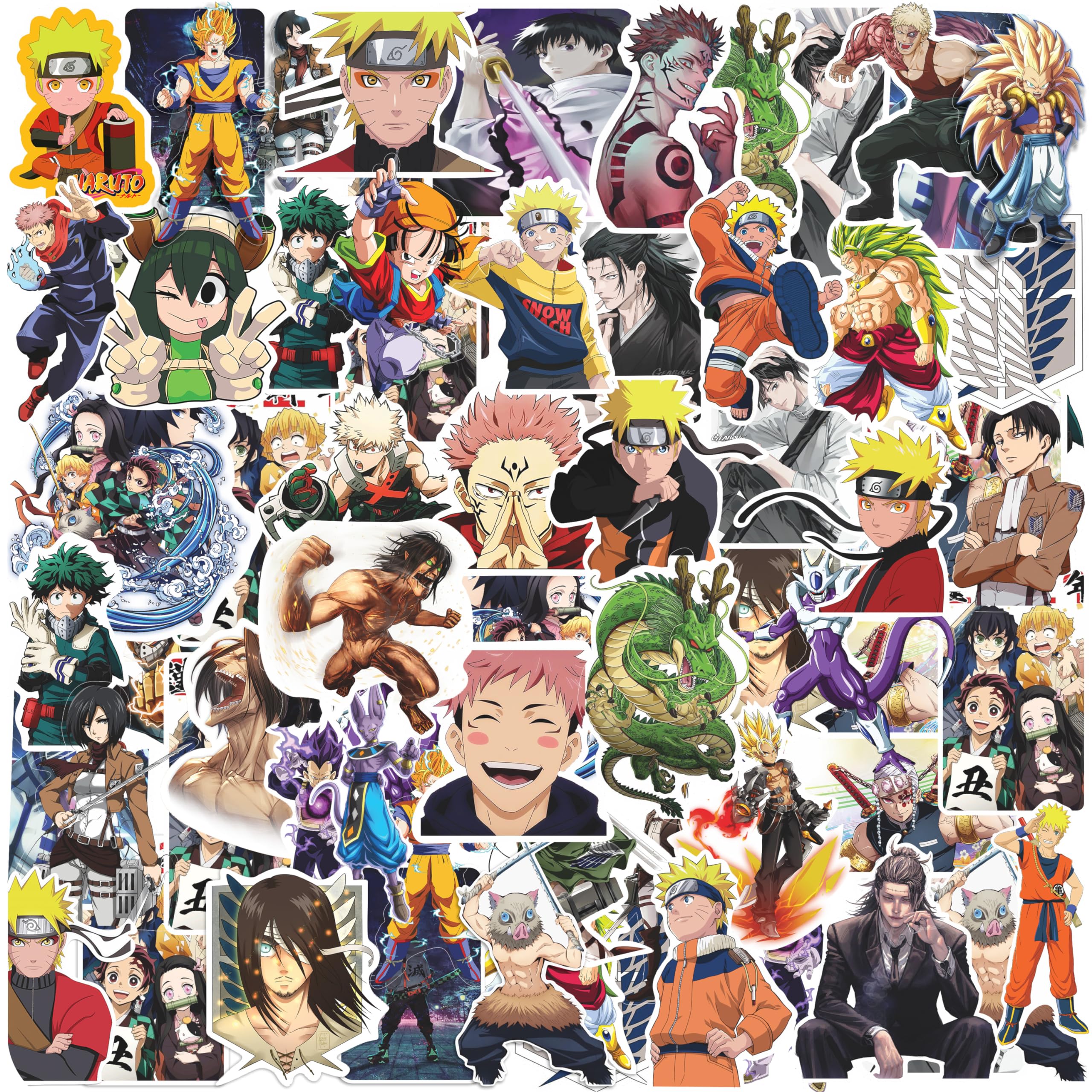 Goelite Re-usable Random Anime Stickers Including Naruto, Jujutsu Kaisen, Demon Slayer, Perfect for Laptop, Phone Case, Diary, Water Bottle (Vinyl Pack of 50) (B0CKKRVT9B) Amazon Price History, Amazon Price Tracker