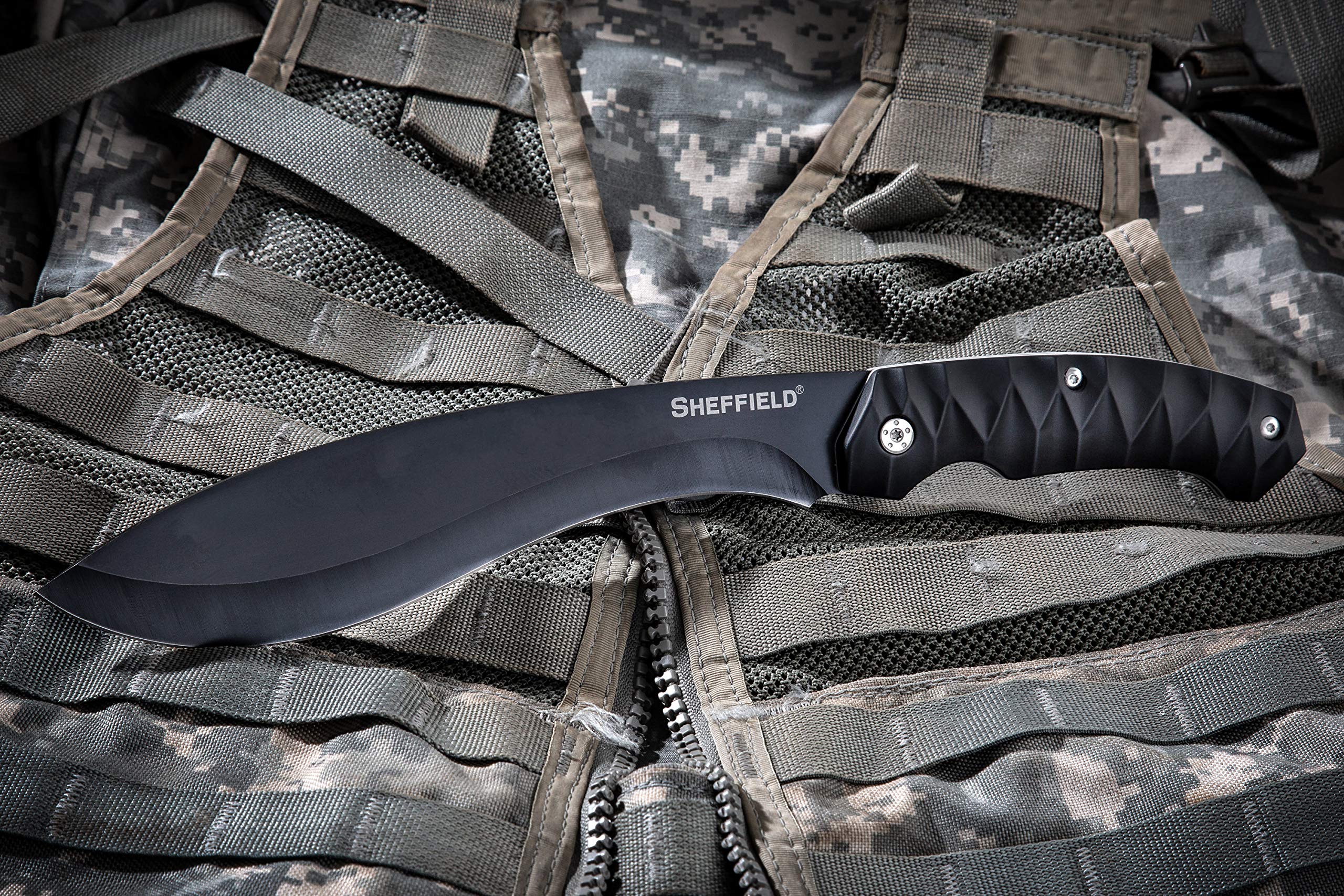 Sheffield 12145 McCall 8.5 Inch Kukri Blade Survival Machete with