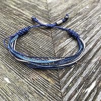 Vista 9 de Colorful Bracelet for Men and Women with Hematite Stones: Handmade Designer Adjustable Multistrand String Knotted Macrame Friendship Bracelet