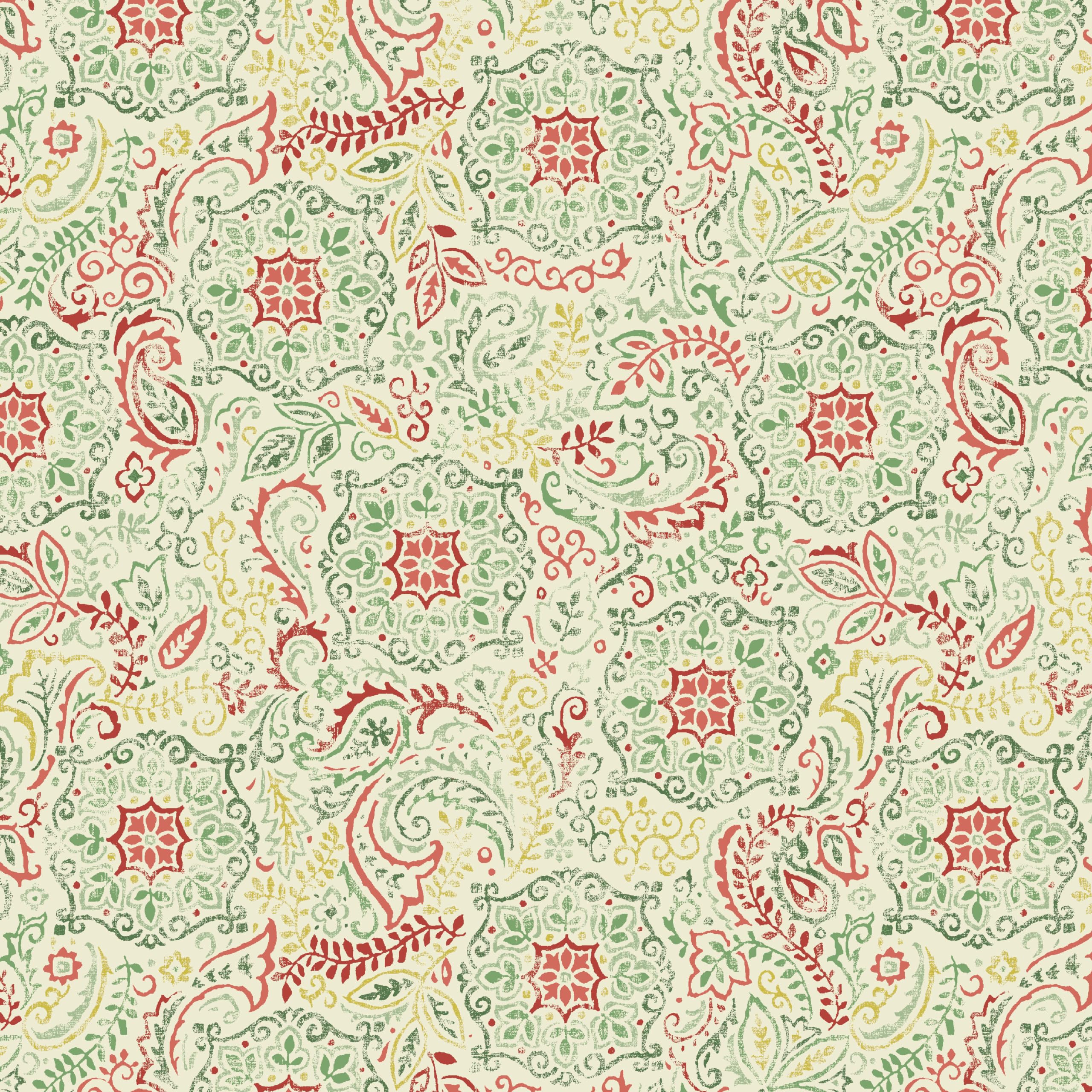 Stitch & Sparkle, Cotton Duck 45" Disks Color Sewing Fabric by The Yard, CottonDisks Coral