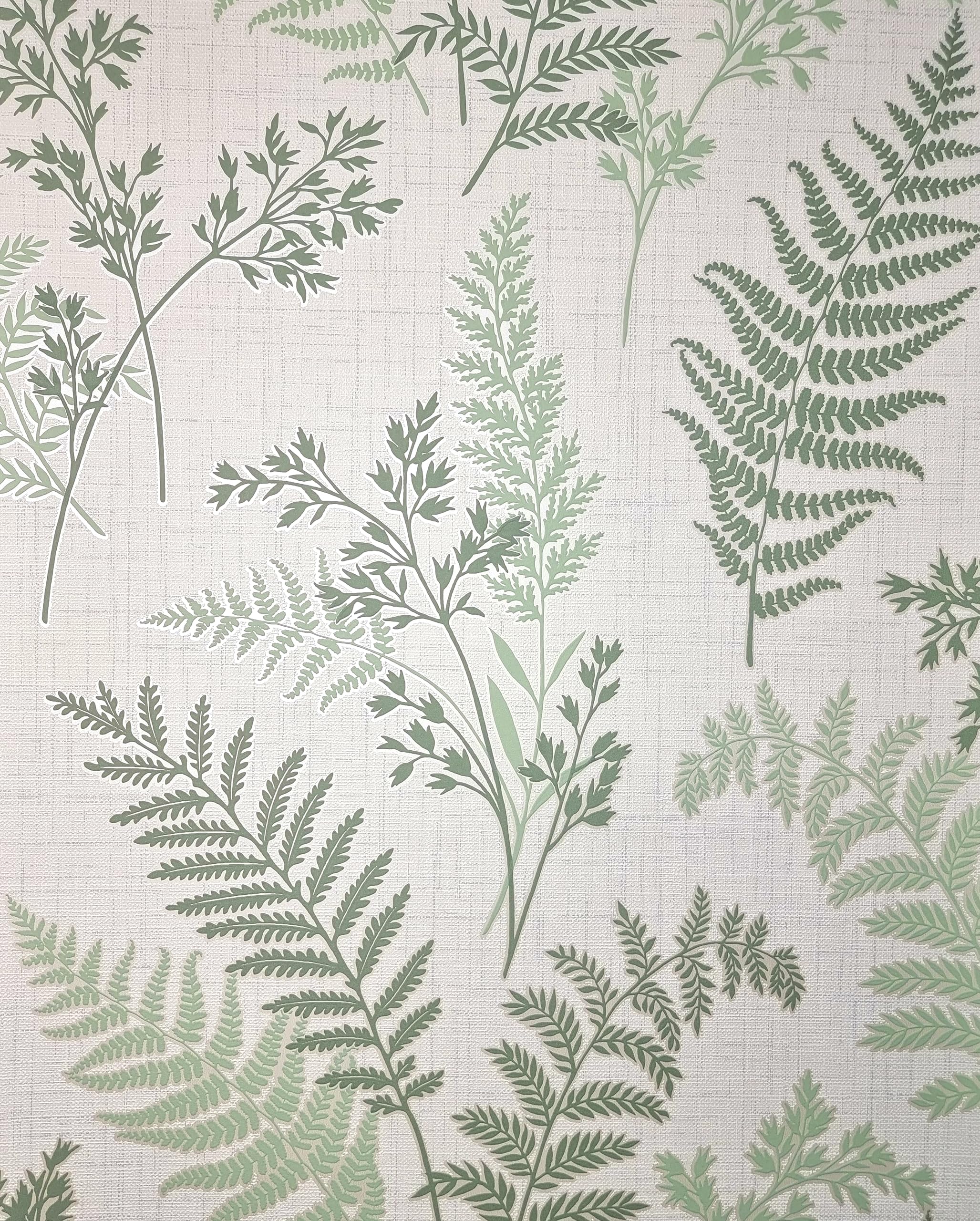 Fine Decor Fern Green Wallpaper Fd43769