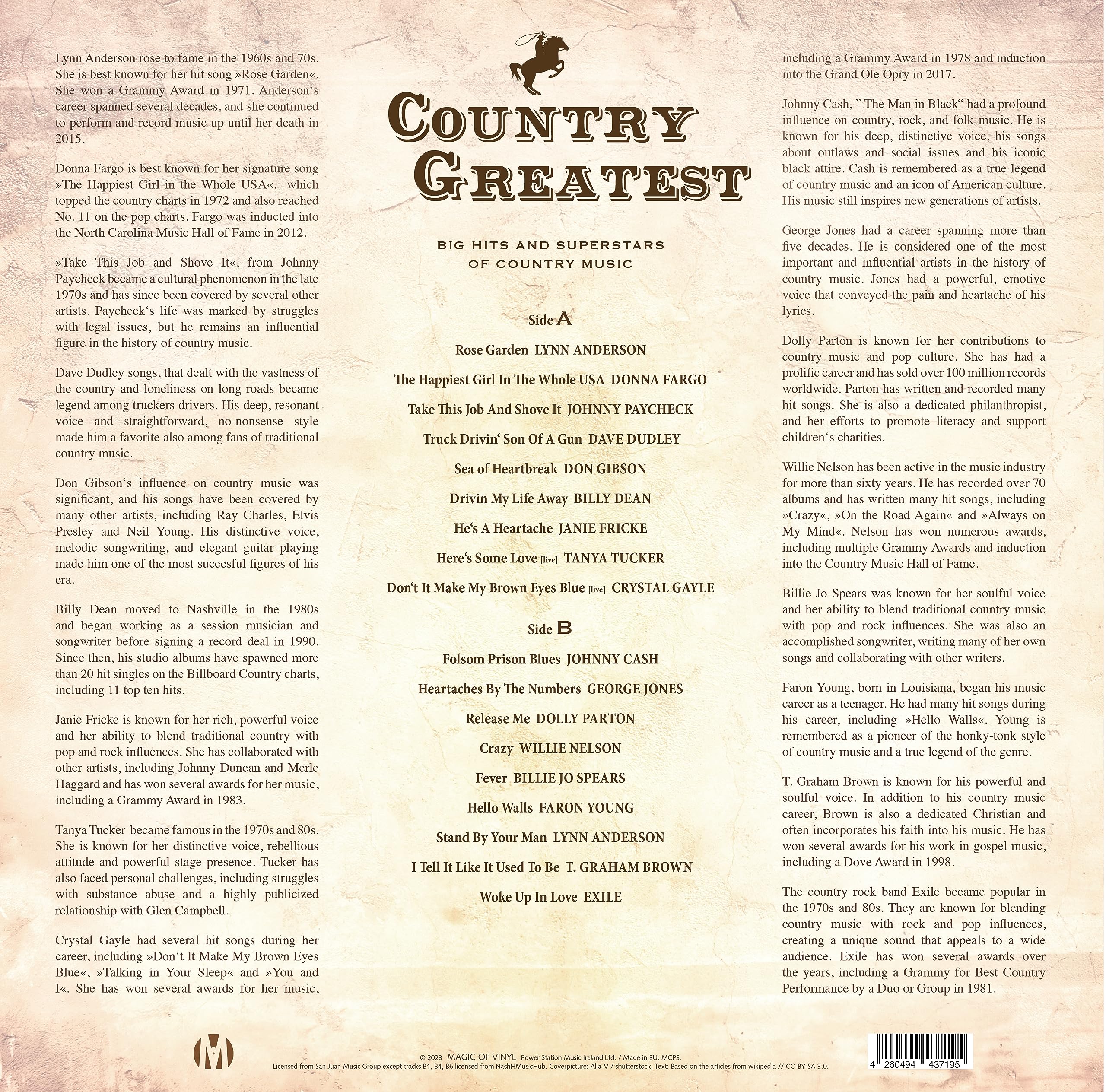 Country Greatest - Big Hits & Superstars Of Country Music - 180gr. marbled