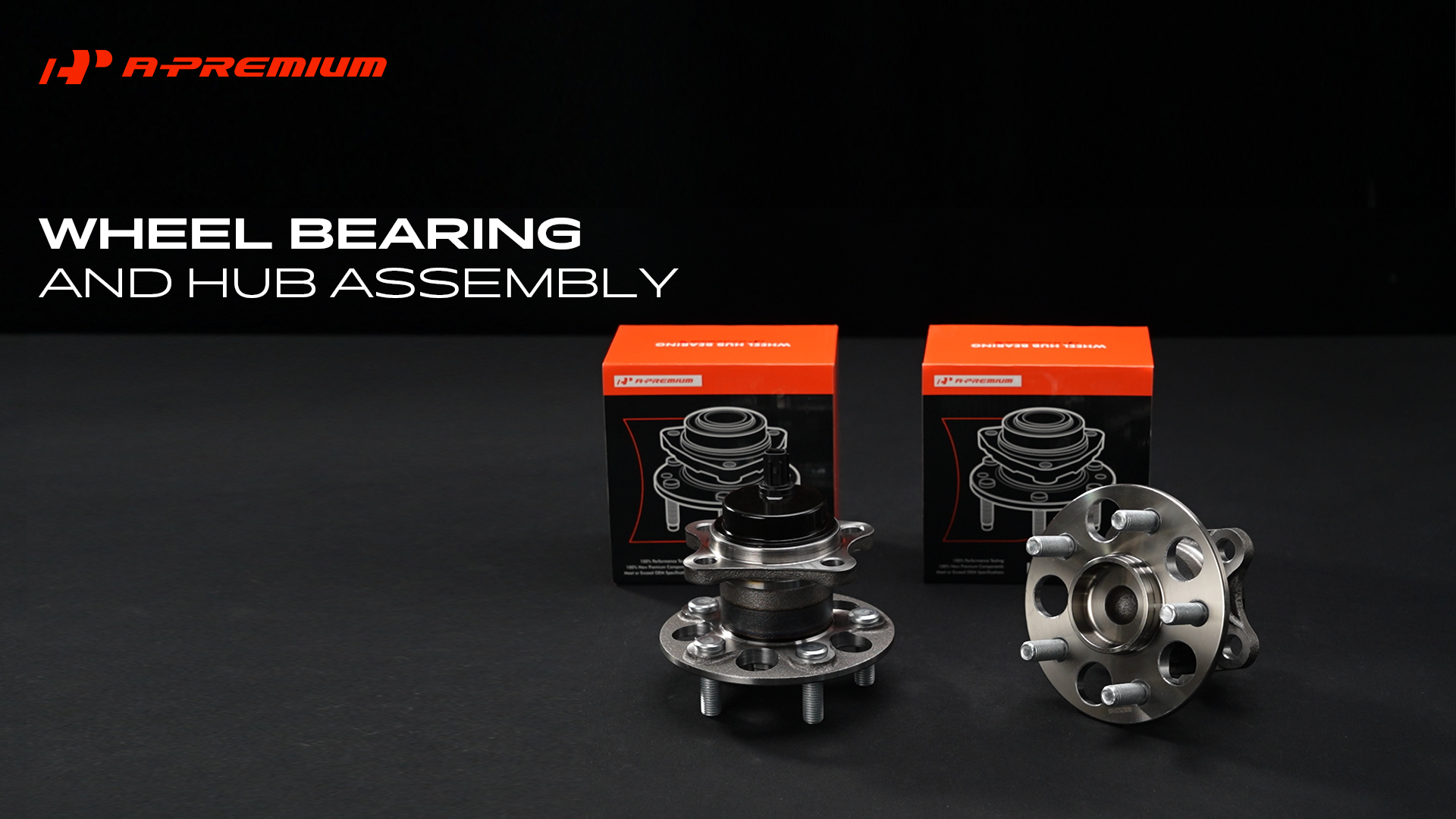 A-Premium Rear Wheel Bearing & Hub Assembly For Toyota Prius V 2012-2018 - With ABS Sensor, 5-Lug (Left Or Right)