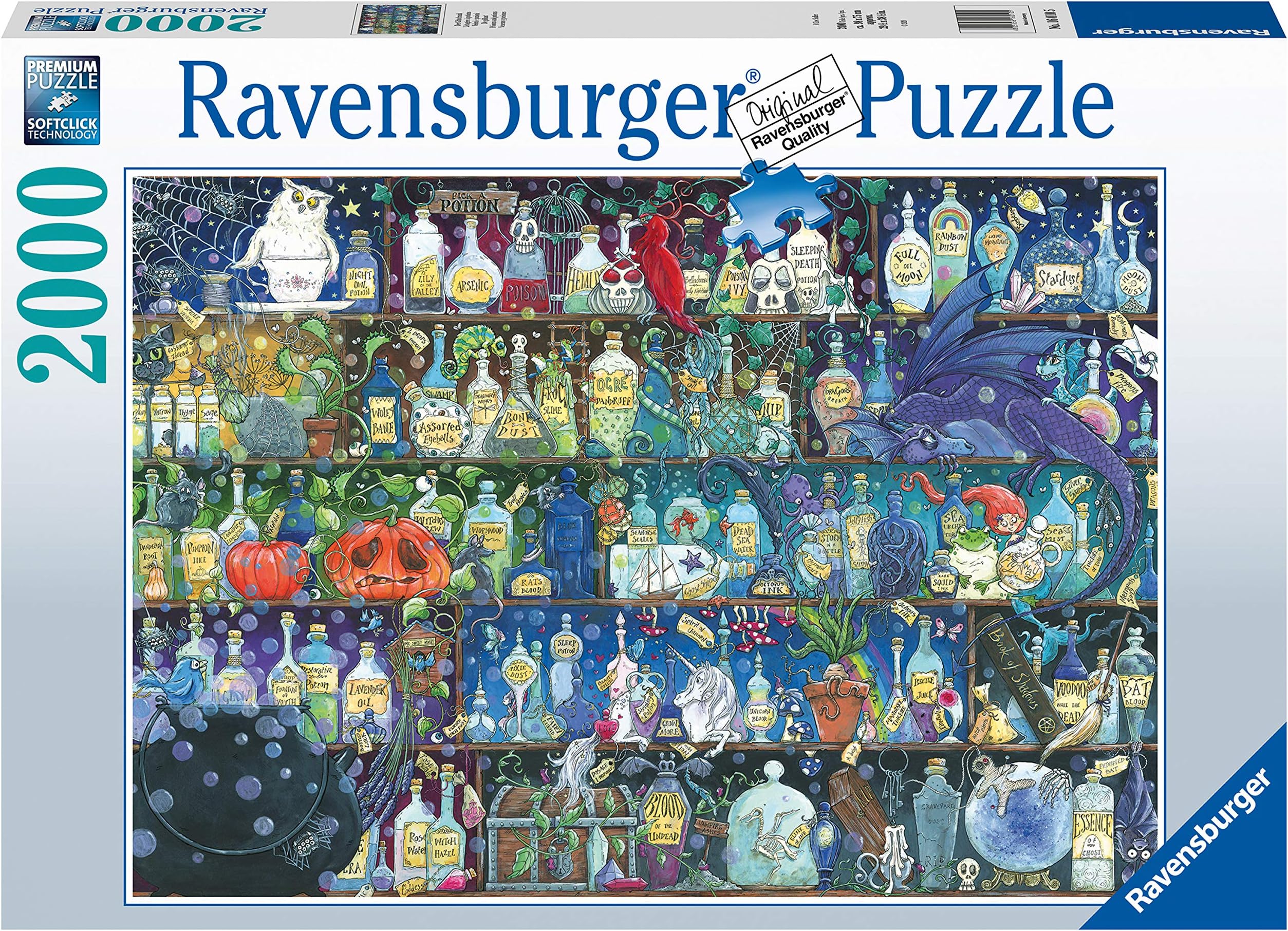 Ravensburger Poisons and Potions 2000 Piece Jigsaw Puzzle for Adults and Kids Age 12 Years Up