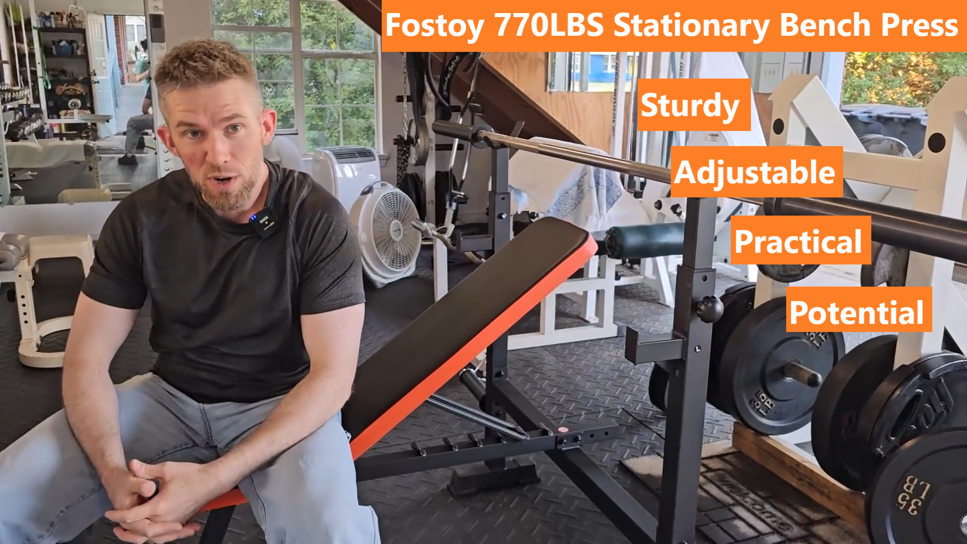 Fostoy Weight Bench Set, 770lbs Bench Press Rack, Adjustable Weight Be &ndash