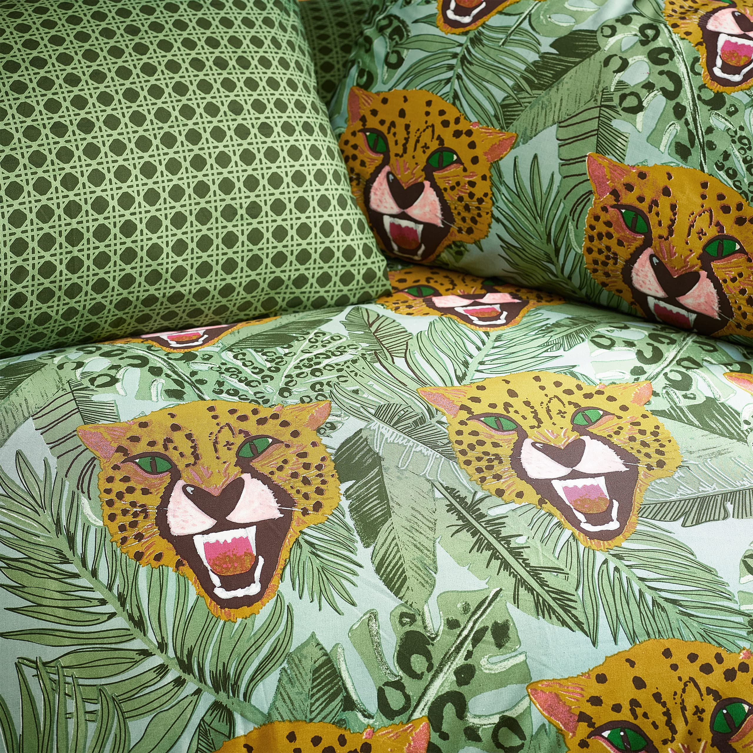 furn. Untamed Duvet Cover Set, Green, King - Image 4