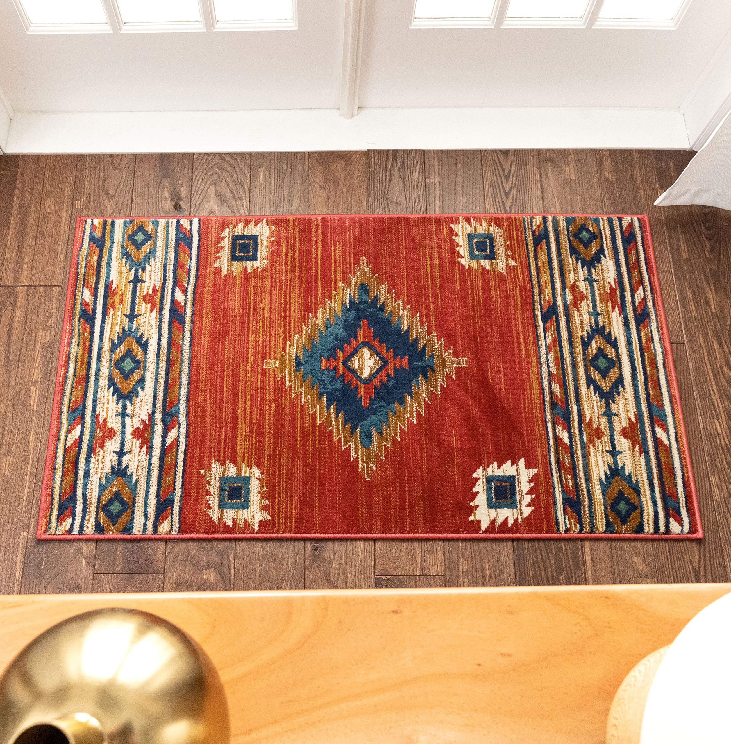 Well Woven Tulsa Lea Crimson Traditional Southwestern Tribal 2x4 (2'3" x 3'11") Area Rug