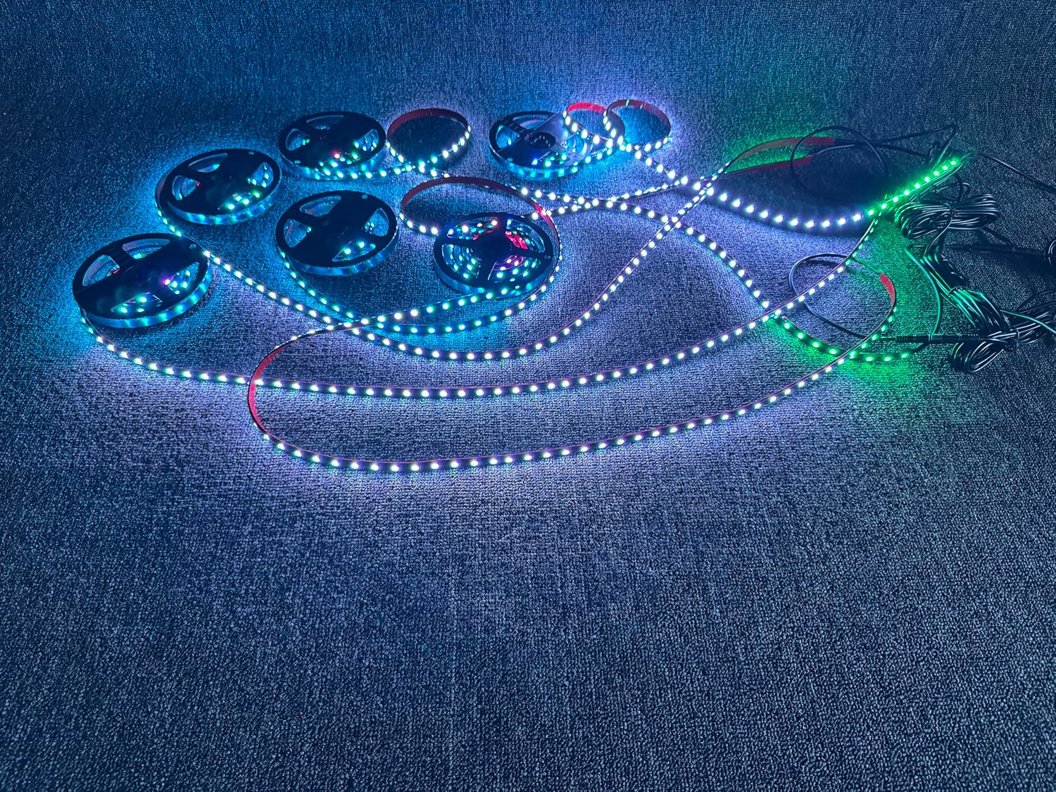 16PCS 4FT Smoked Blackout LED Light Strips - Addressable Dream Chasing Lighting with Bluetooth Remote for Polaris Slingshot/Ryker/Spyder