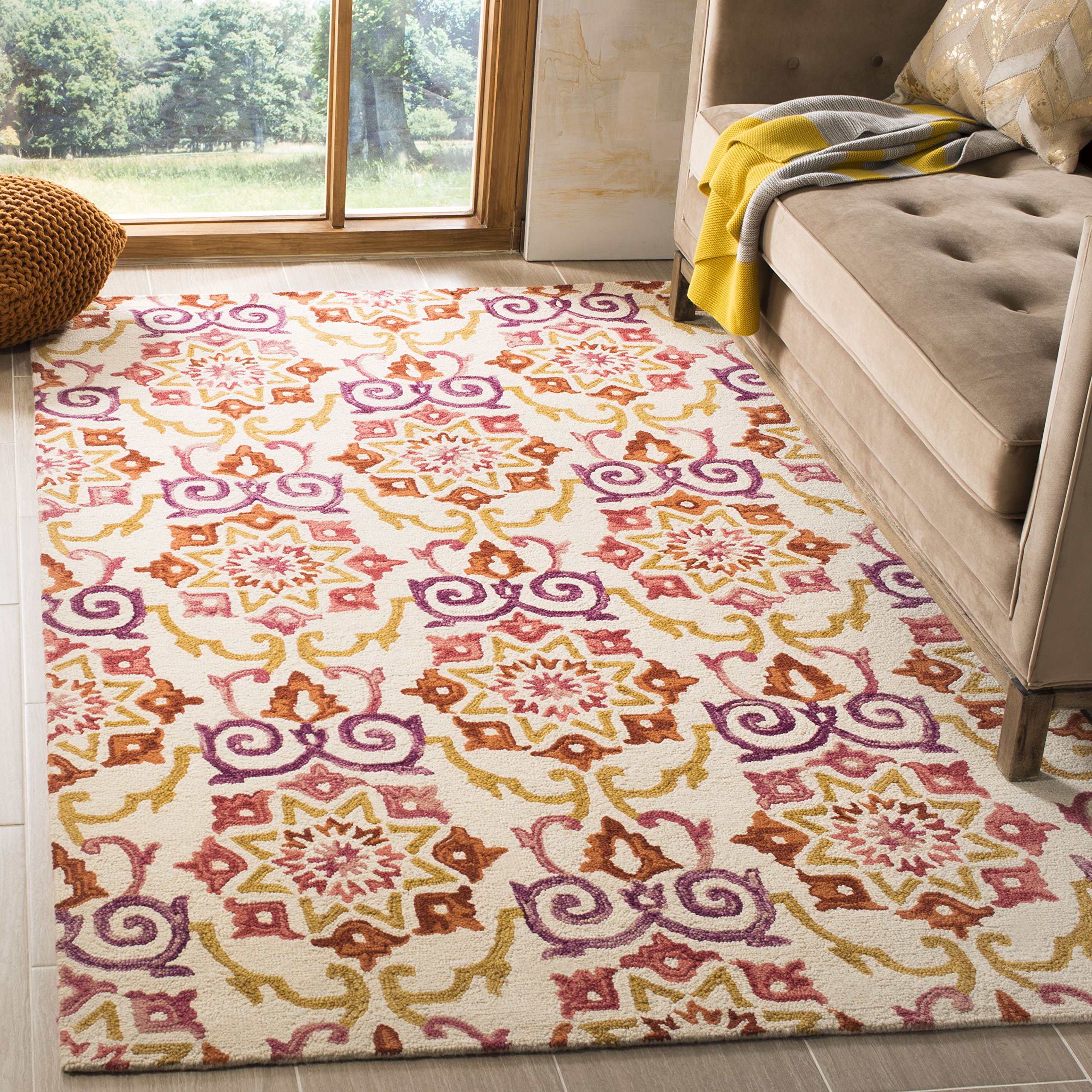 Amazon.com: SAFAVIEH Suzani Collection 3' x 5' Ivory / Rust