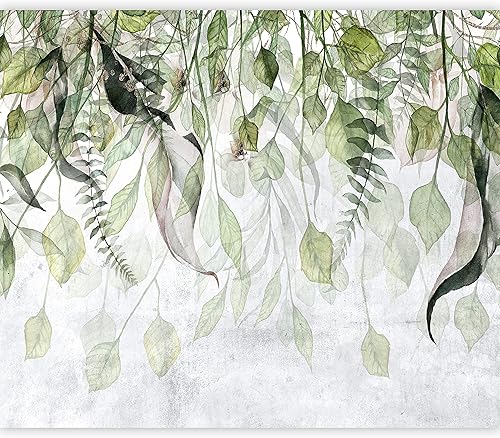 artgeist Mural de pared Nature - Papel pintado autoadhesivo de 131.9 x 101.6in, tamaño XXL, para decoración de pared, diseño de hiedra botánica,