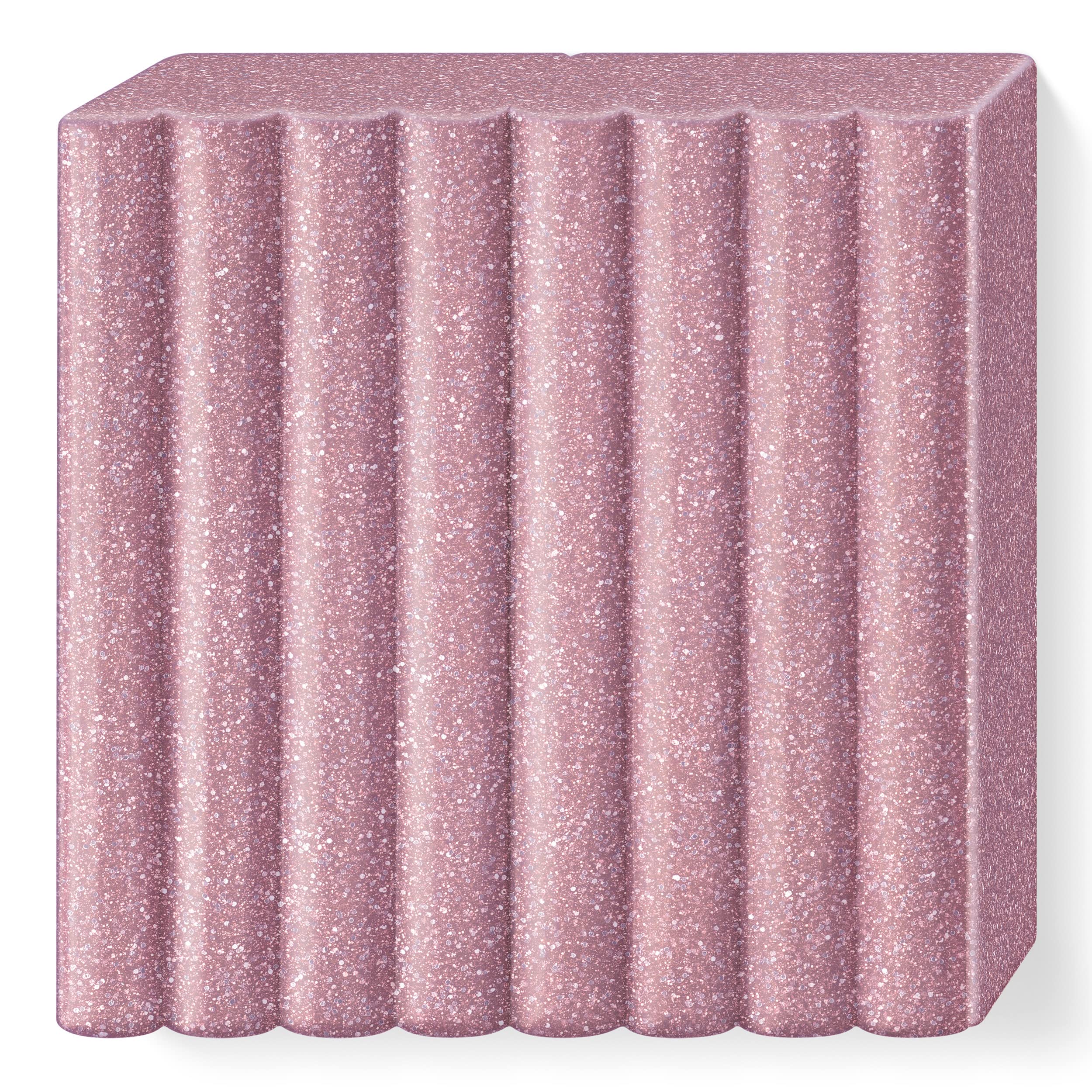 STAEDTLER 8010-212 FIMO Effect Oven-Hardening Polymer Modelling Clay - Glitter Rose Gold (1 x 57g Block)
