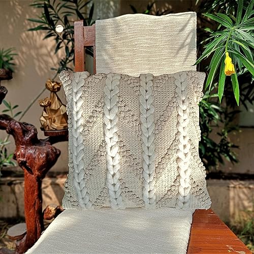 Vista 45 de Trade Star Fundas de cojín bohemias 100% de algodón, decoración de otoño natural, fundas de almohada de primavera para ropa de cama, hermosa funda