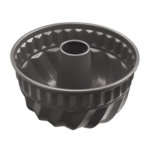 Original Kaiser La Forme Plus Gugelhupfform 22 cm, Gugelhupf Backform rund, extra hoher Rand, Kuchenform mit Emailleboden, antihaftbeschichtet, Schwarz