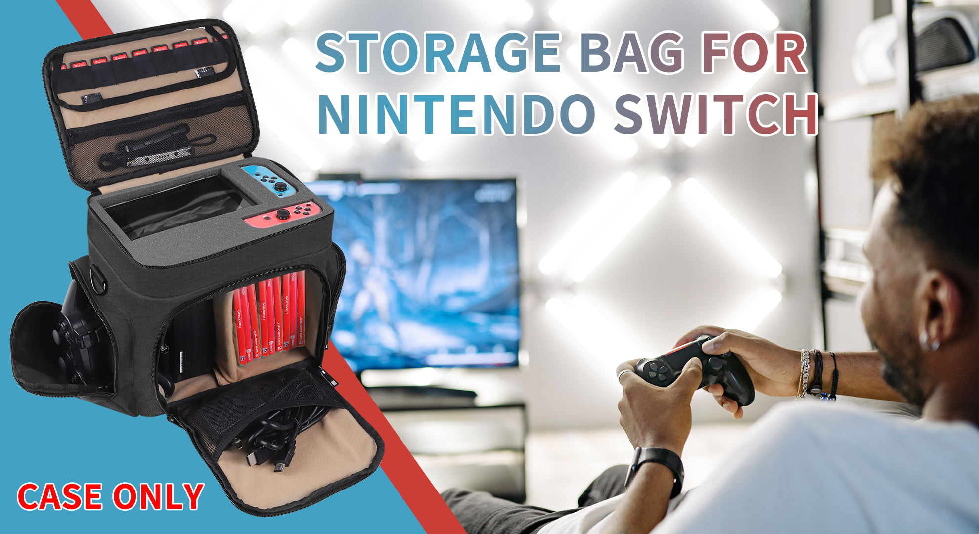 Amazon.com: Portable Nintendo Switch Case Large Carrying Storage