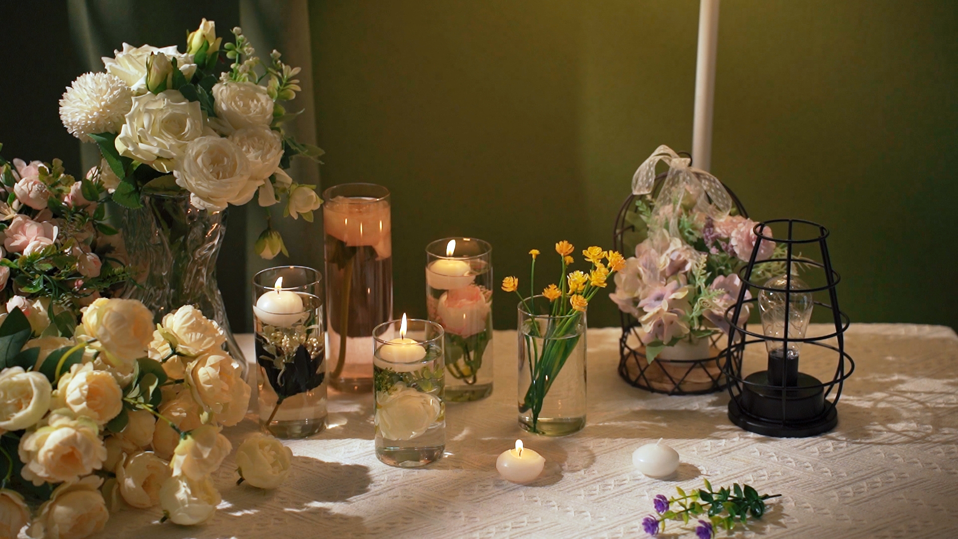 Amazon.com: Didaey 12 Pcs Cylinder Vases Set for Centerpieces, 6/8