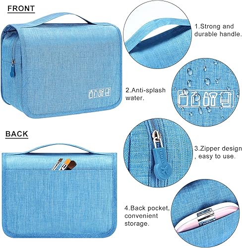 Miniatura 4 de VOCUS Neceser colgante para hombres y mujeres, de viaje, portátil, artículos de tocador, bolsas de almacenamiento, impermeables, cosméticos,