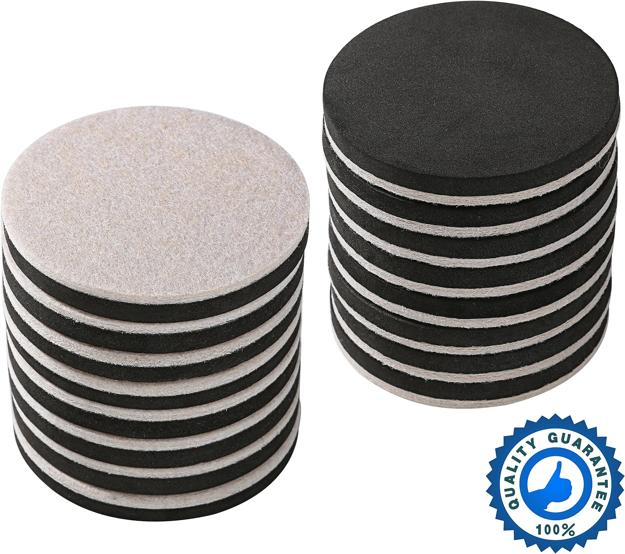 16-PACK 3.5 In.Premium Reusable Heavy Furniture Movers For Wood Floor,Felt Slider In a Reusable Tube ,3.5" Heavy Duty Felt Sliders,Furniture Mover,Reusable Furniture Moving Pads-LINKW