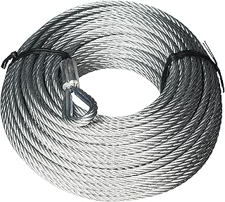 Tie Down 50095 Galvanized Cable (Swagged Loop and Thimble, 1/4 Inch, 100 Foot Roll), Pack