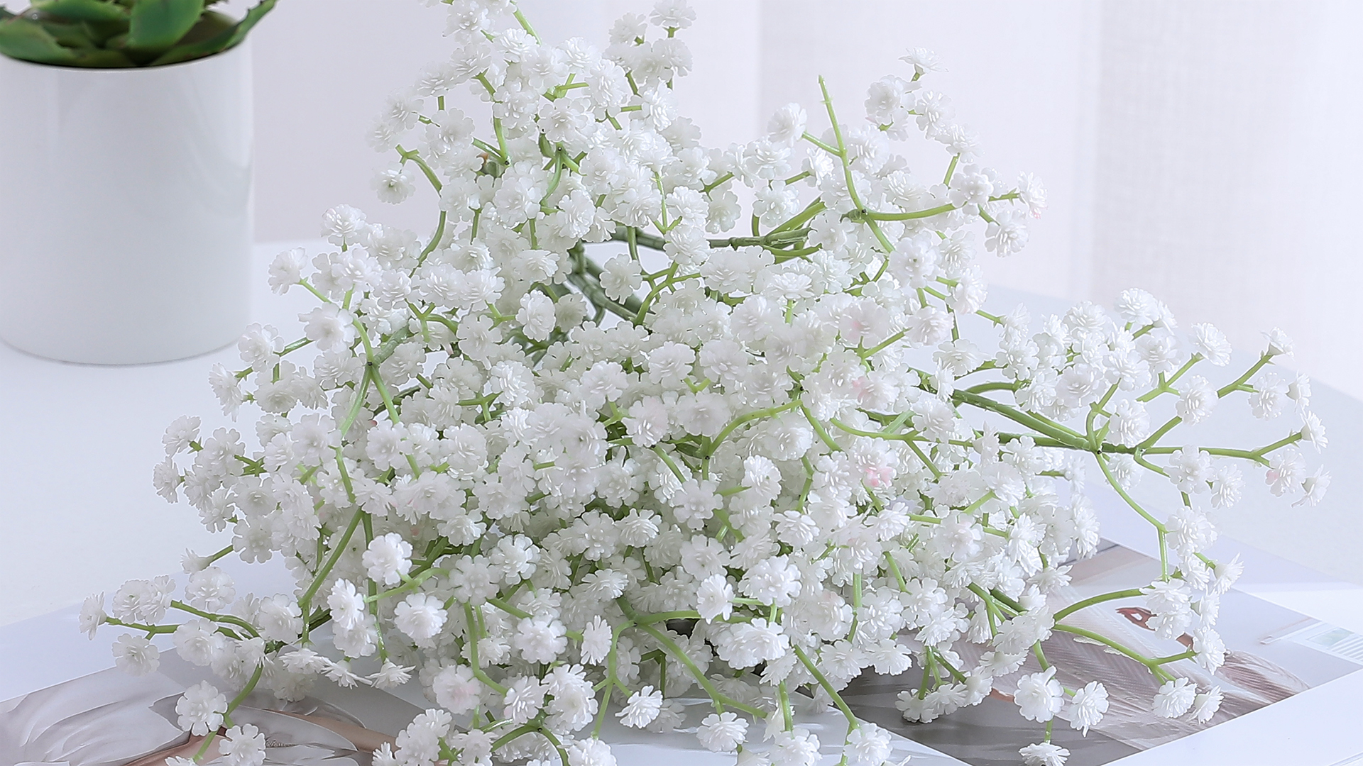 Amazon.com: Duovlo 10pcs 23.6in Babies Breath Artificial