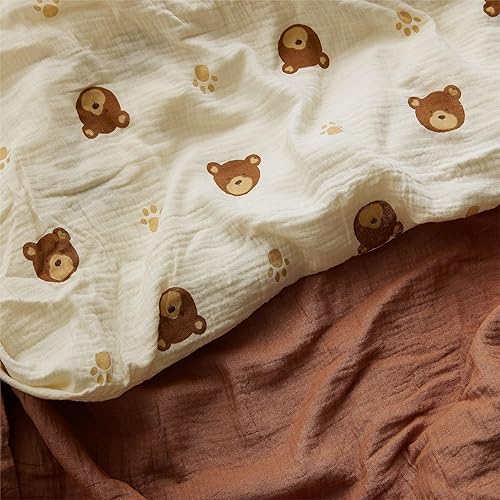 Paquete de 2 sábanas de muselina para cuna, para niños y niñas, sábanas de cuna para colchón estándar de cuna, colchón de cama infantil