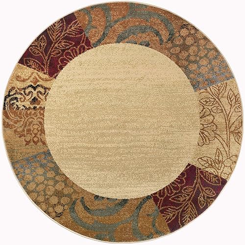 Miniatura 67 de Raleigh - Alfombra ovalada grande de 7 x 10 pies para sala de estar y dormitorio, alfombra tradicional floral - Alfombras para Salas Grandes Beige