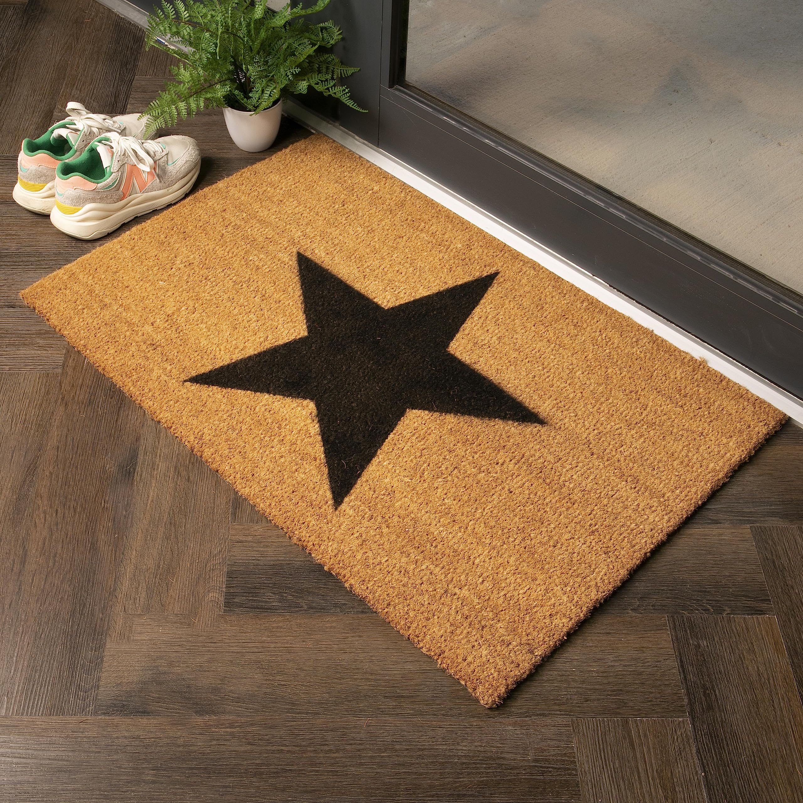 Country Home Star Doormat Black Star Mat Indoor Outdoor Welcome Mat Funny Cute Door mat Housewarming Gift 20x32 Inches
