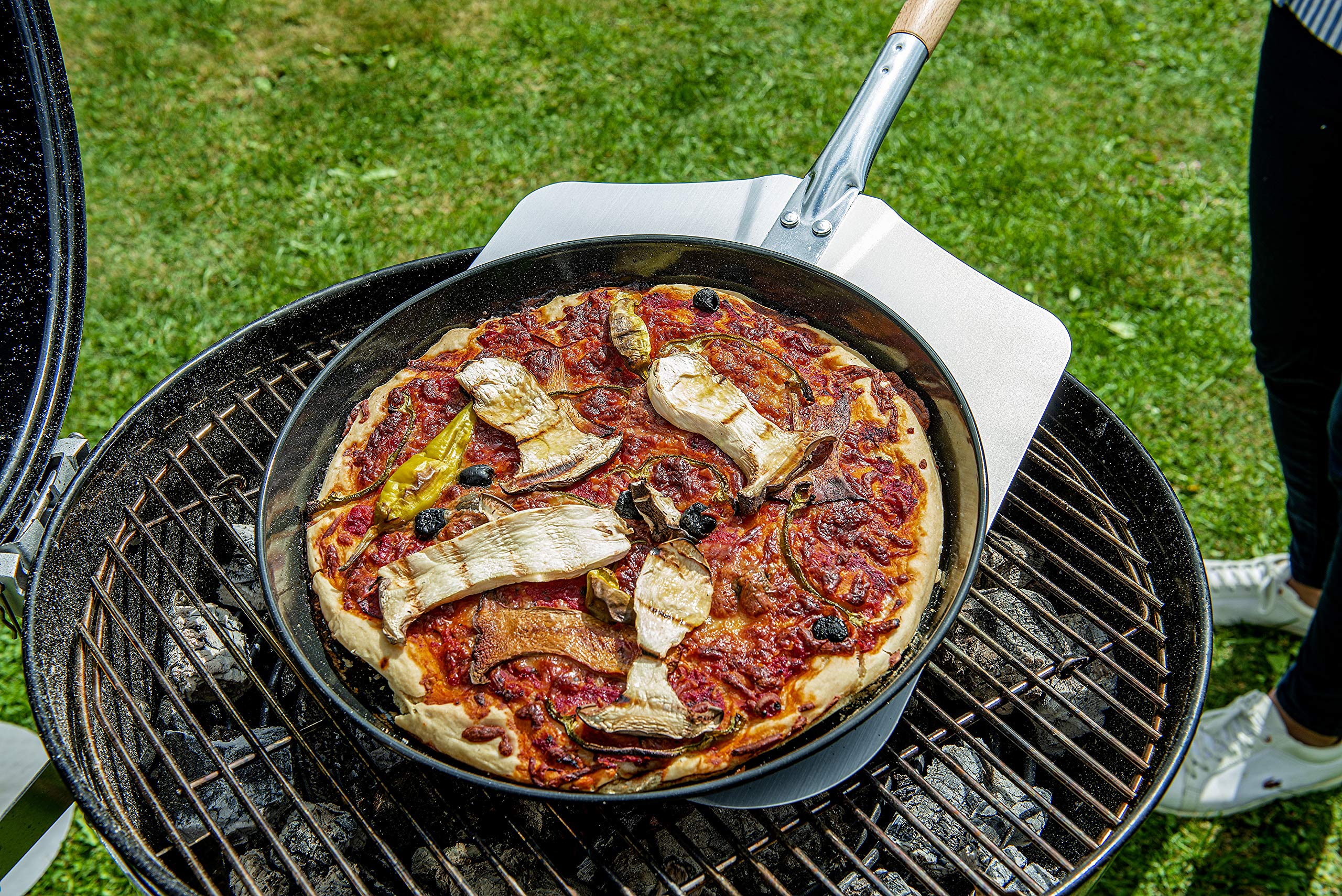 FMprofessional 21697.0 Pala per Pizza, Acciaio, Argento, 91x30.6x2.9 cm