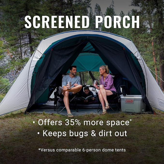 Carpa Coleman Cabin con Porche Mosquitero para 6 personas miniatura 3