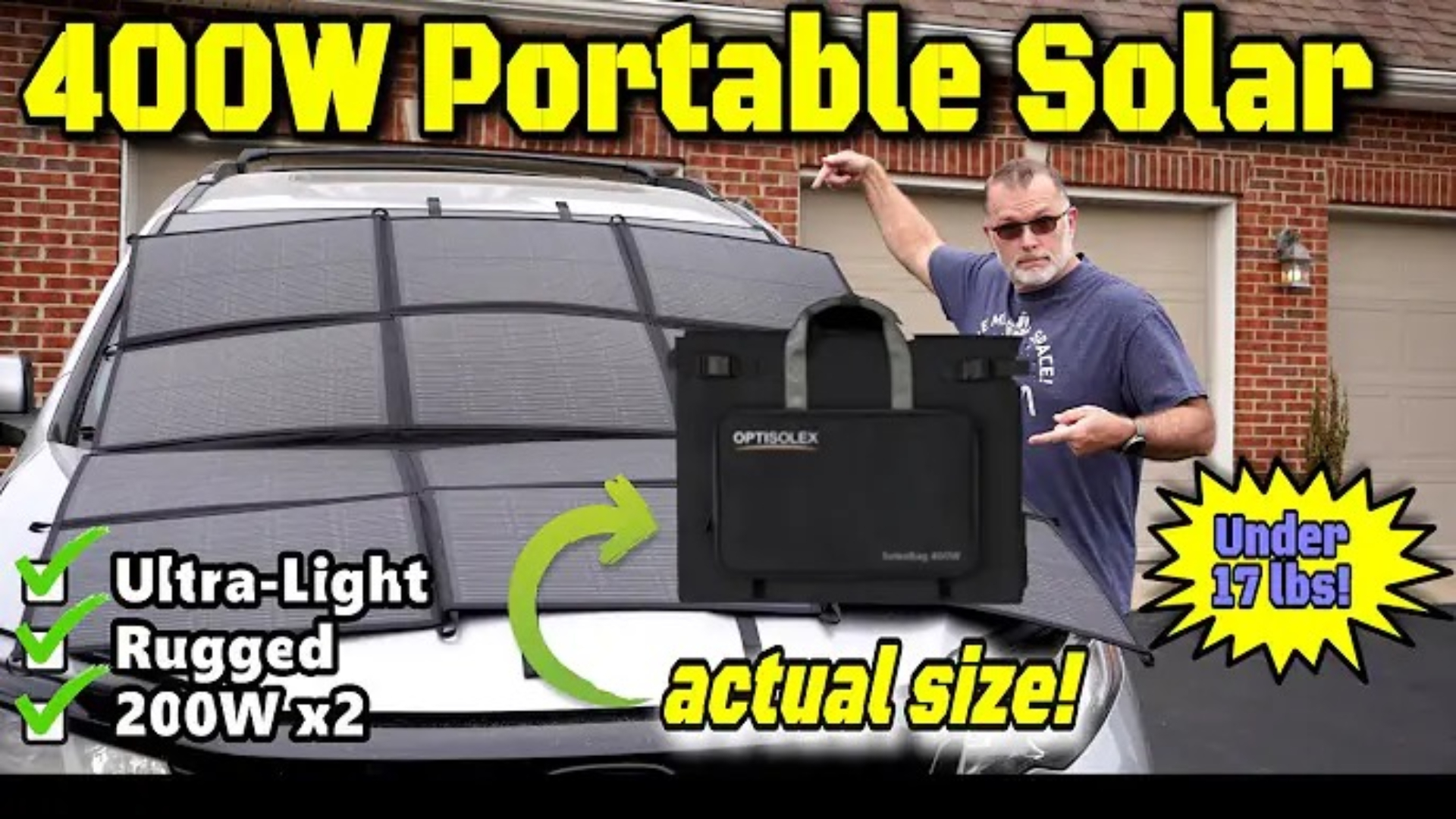 Amazon.com : OPTISOLEX 440W Portable Solar Panel, 17.2lbs Foldable