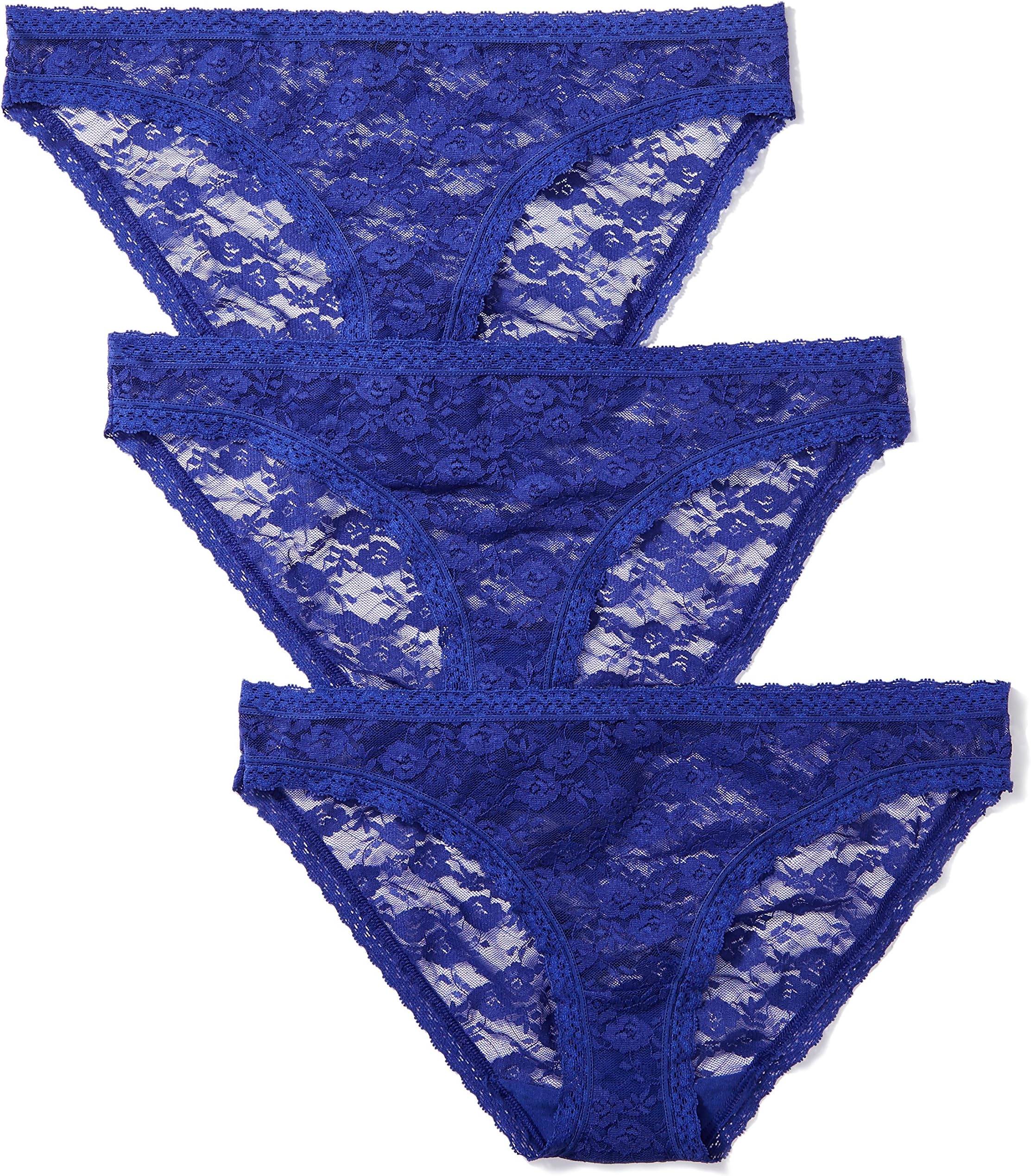 Amazon Brand - Iris & Lilly Women's Lace Bikini Brief, Pack of 3